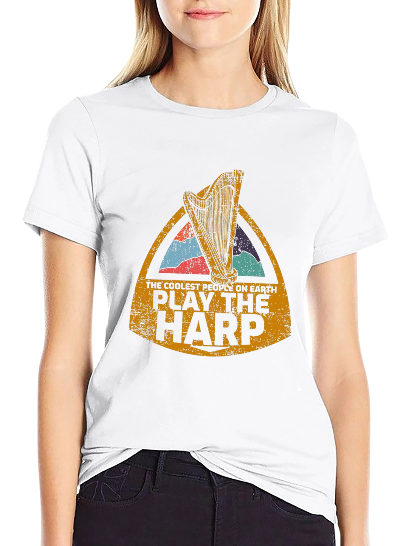 Cool Harp Player T-Shirt