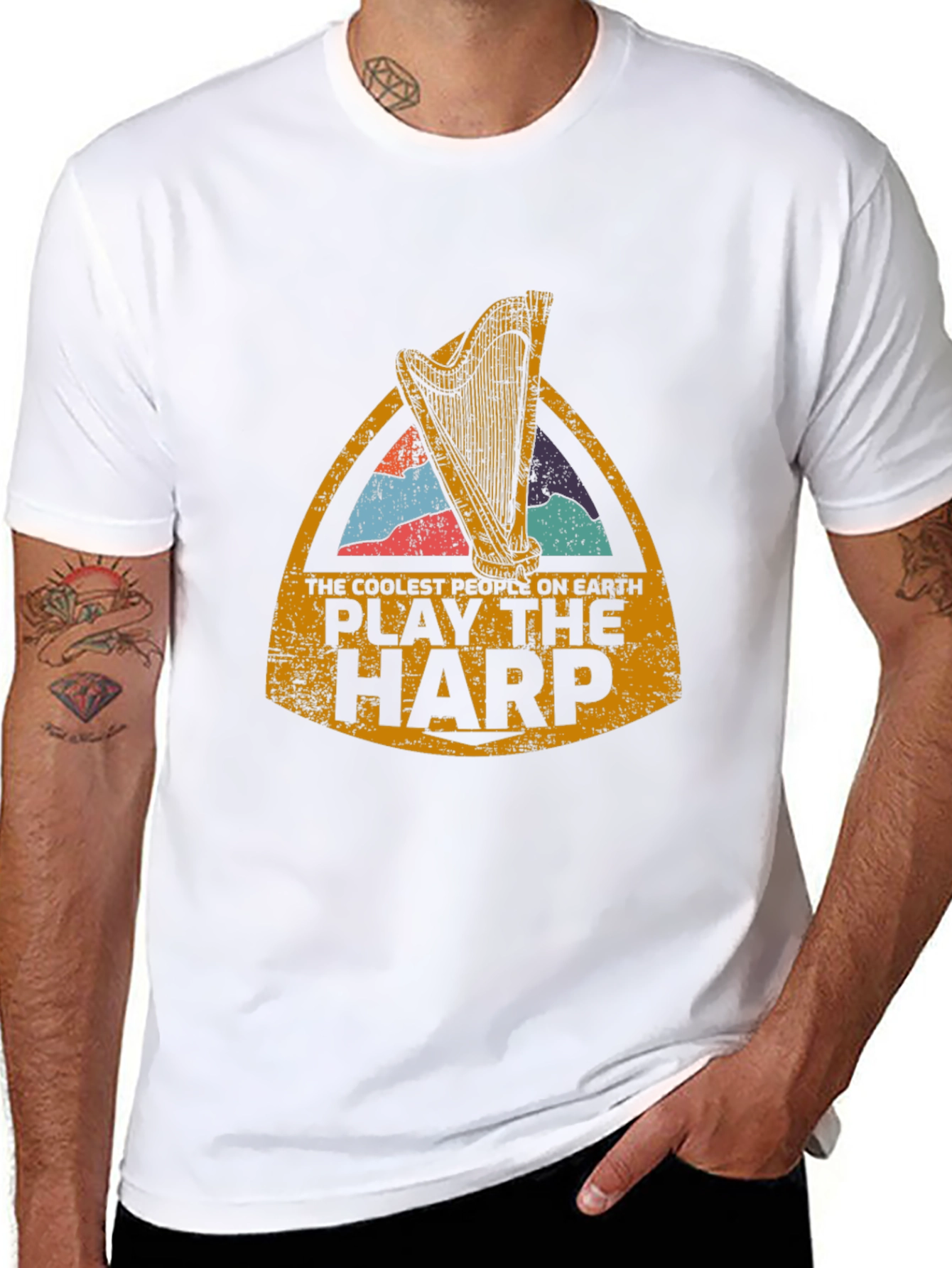 Cool Harp Player T-Shirt