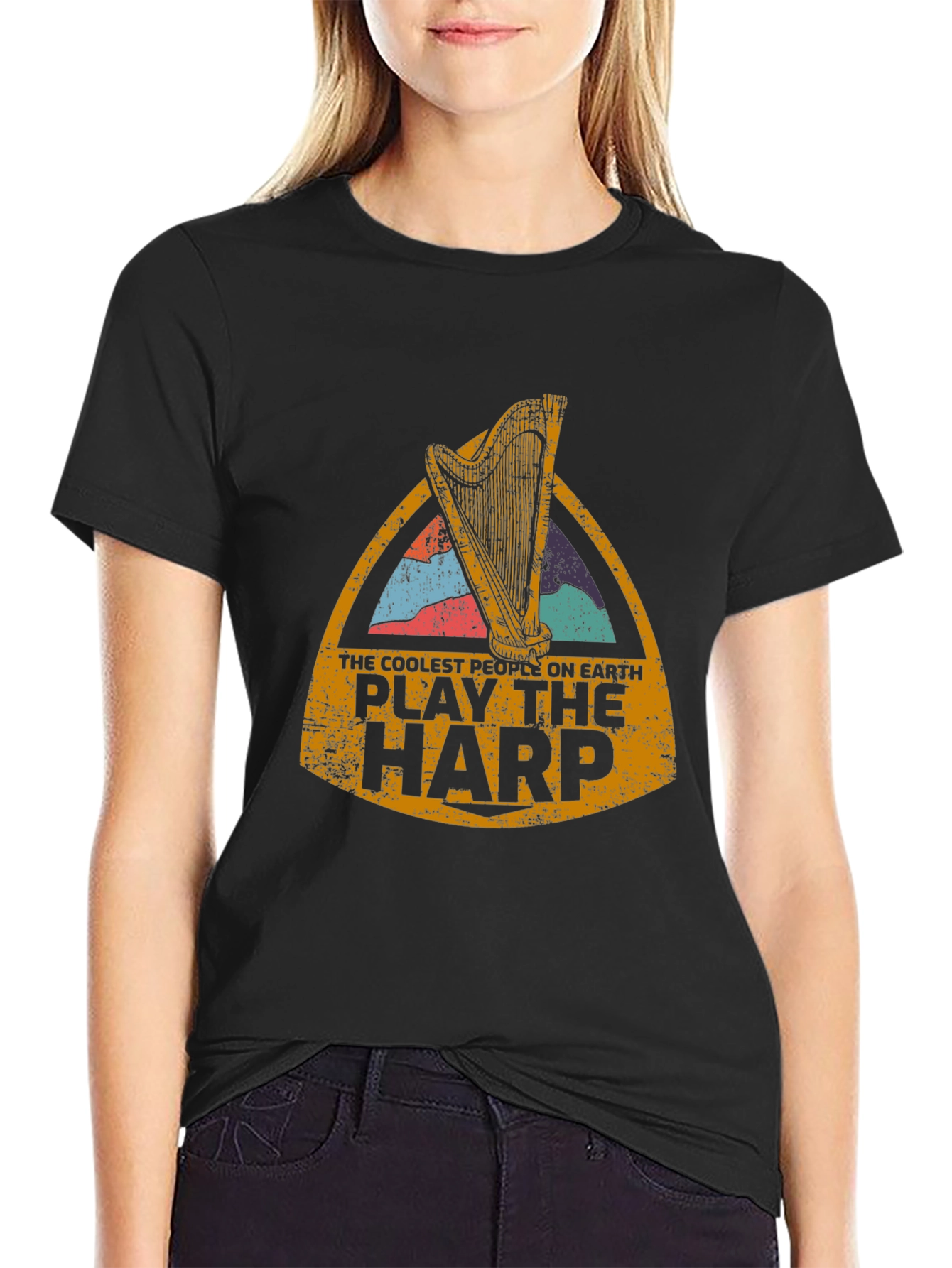 Cool Harp Player T-Shirt