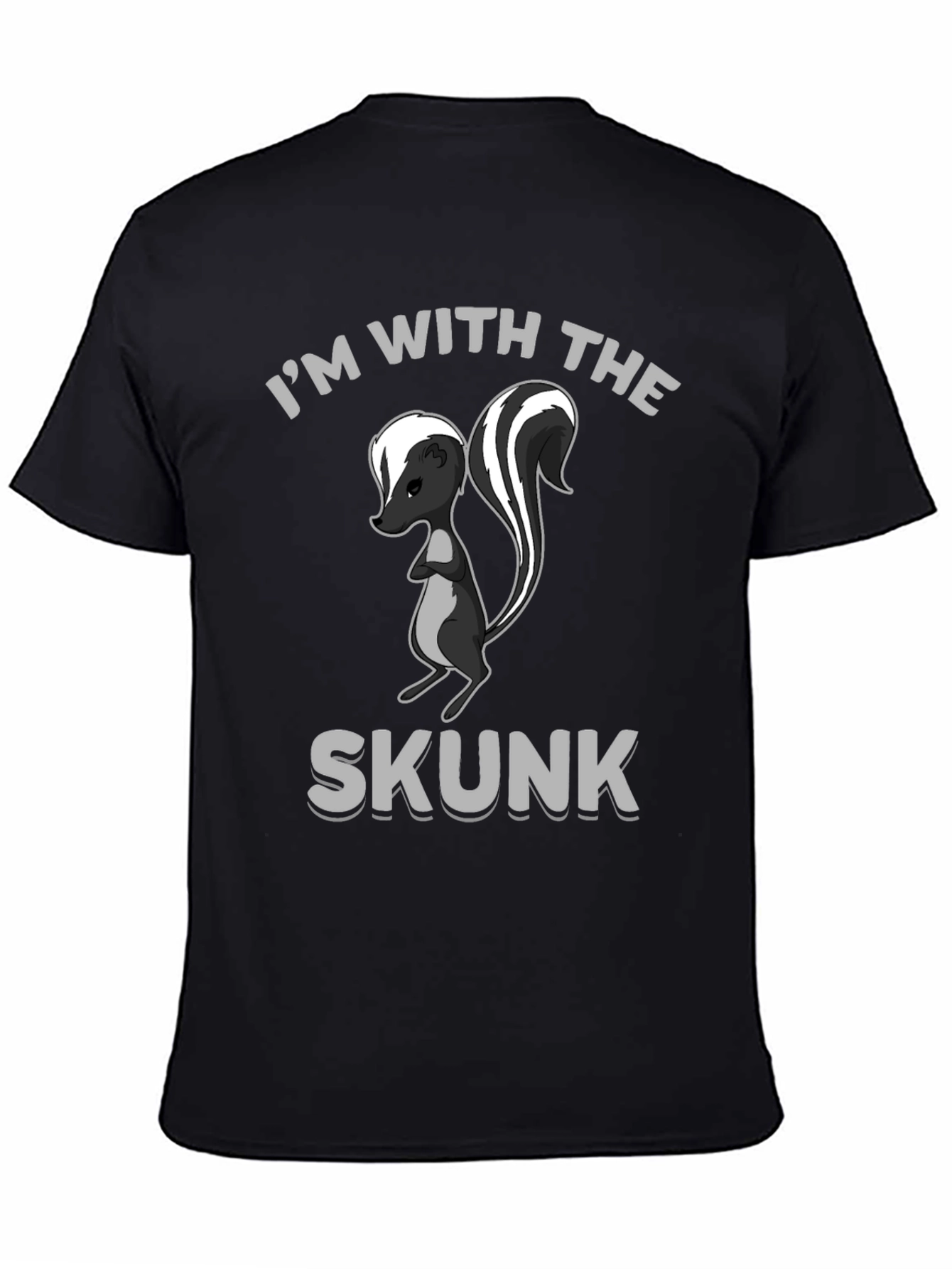 Im With The Skunk T-Shirt Funny Cartoon Animal Tee