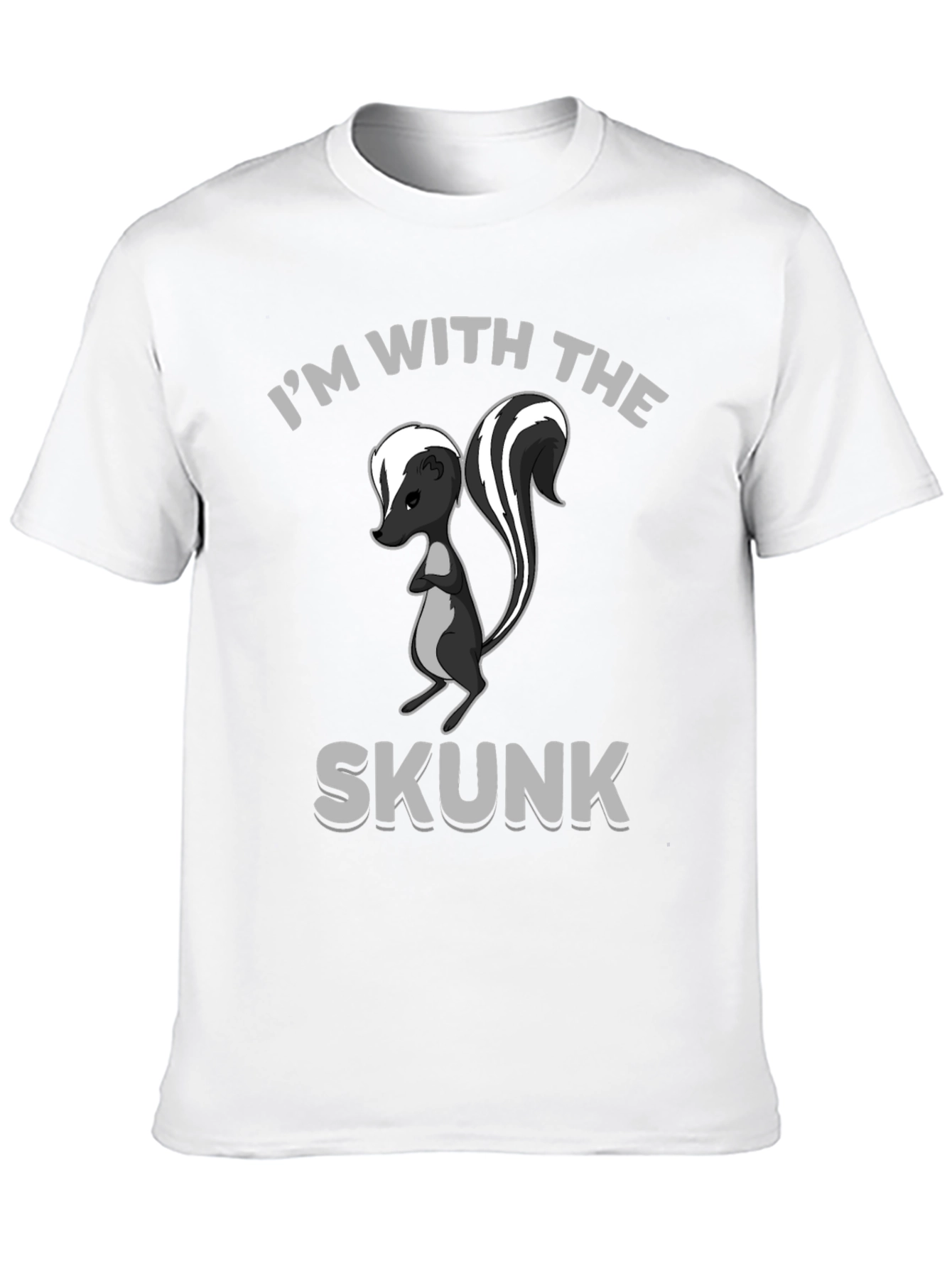 Im With The Skunk T-Shirt Funny Cartoon Animal Tee