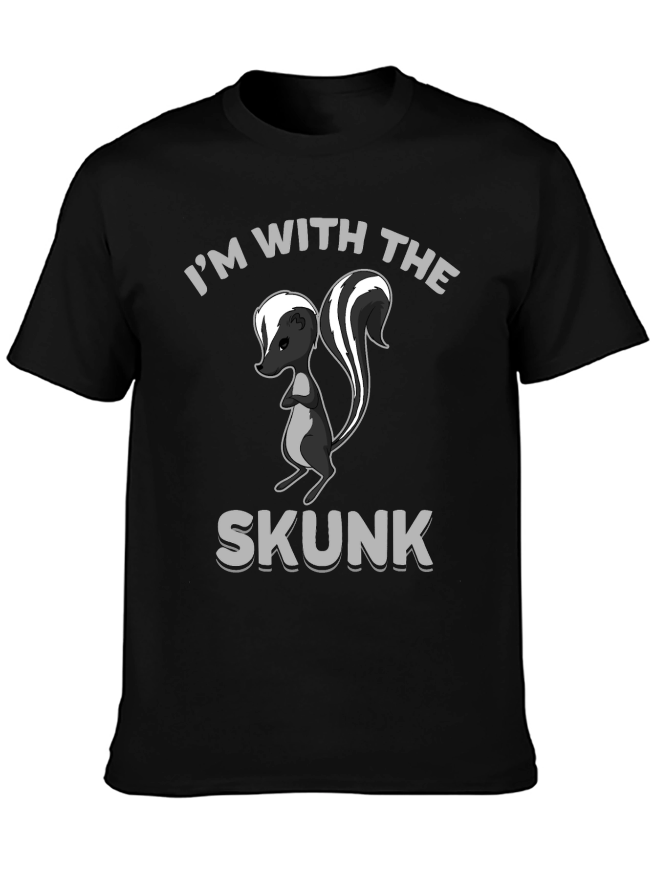 Im With The Skunk T-Shirt Funny Cartoon Animal Tee