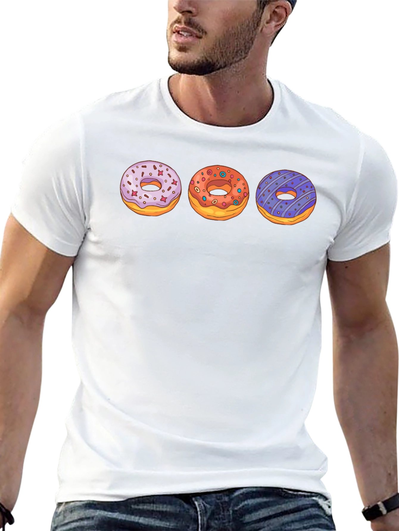 Donut Graphic T-Shirt - Trendy Casual Tee