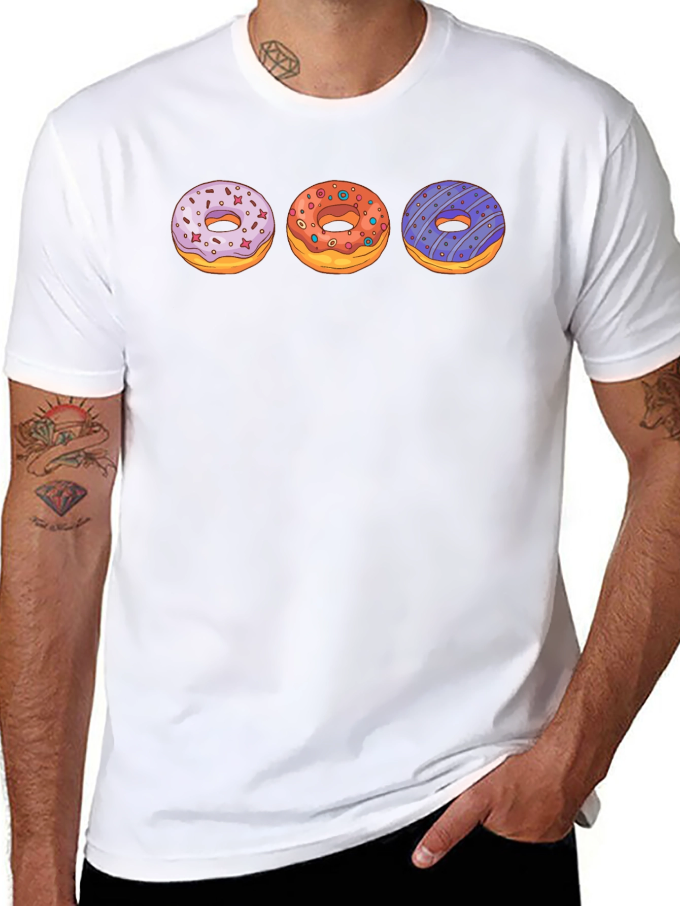 Donut Graphic T-Shirt - Trendy Casual Tee