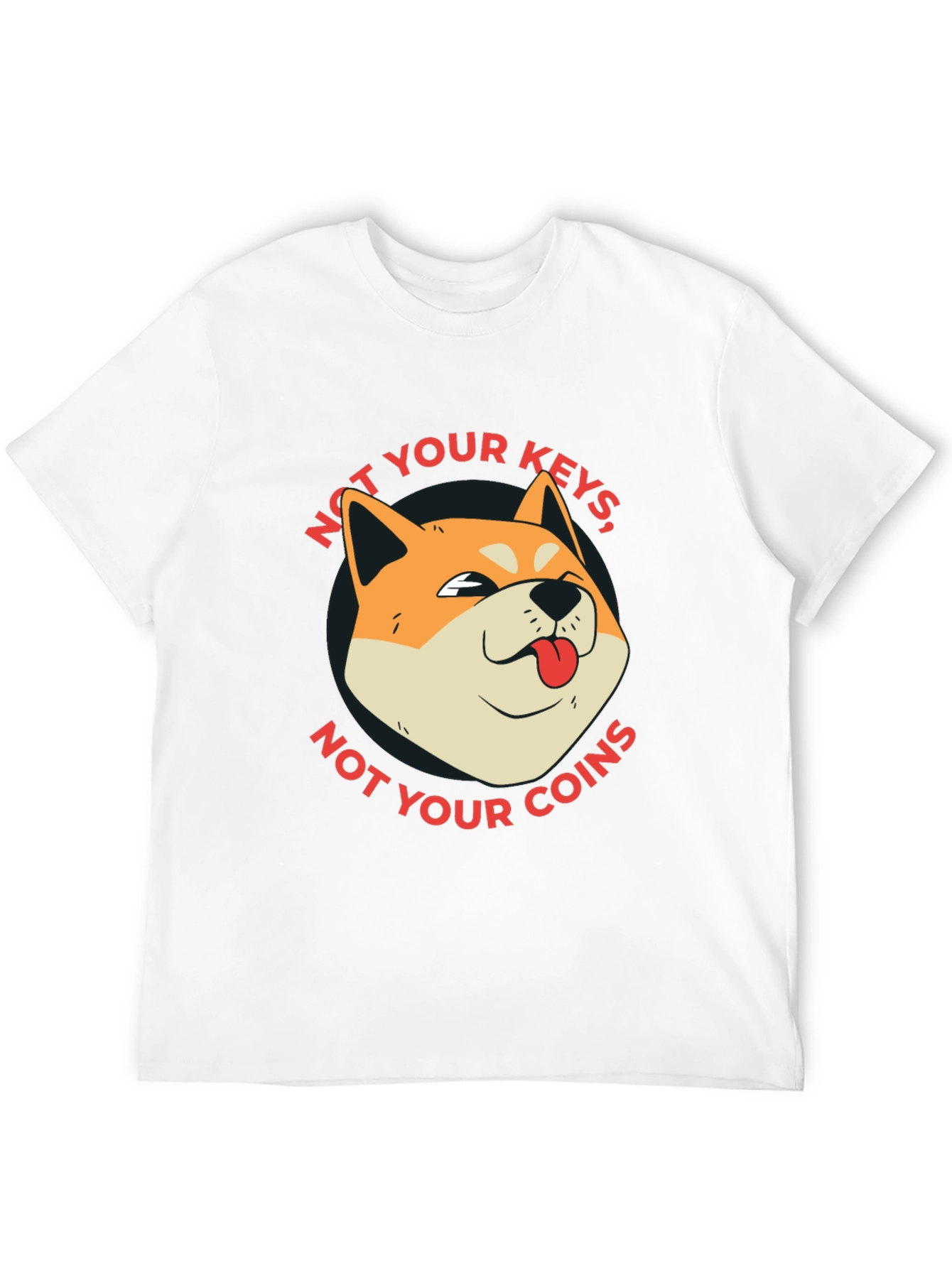 Not Your Keys Not Your Coins Crypto Doge T-Shirt