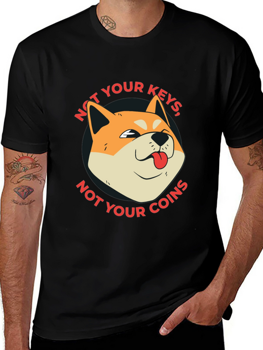 Not Your Keys Not Your Coins Crypto Doge T-Shirt