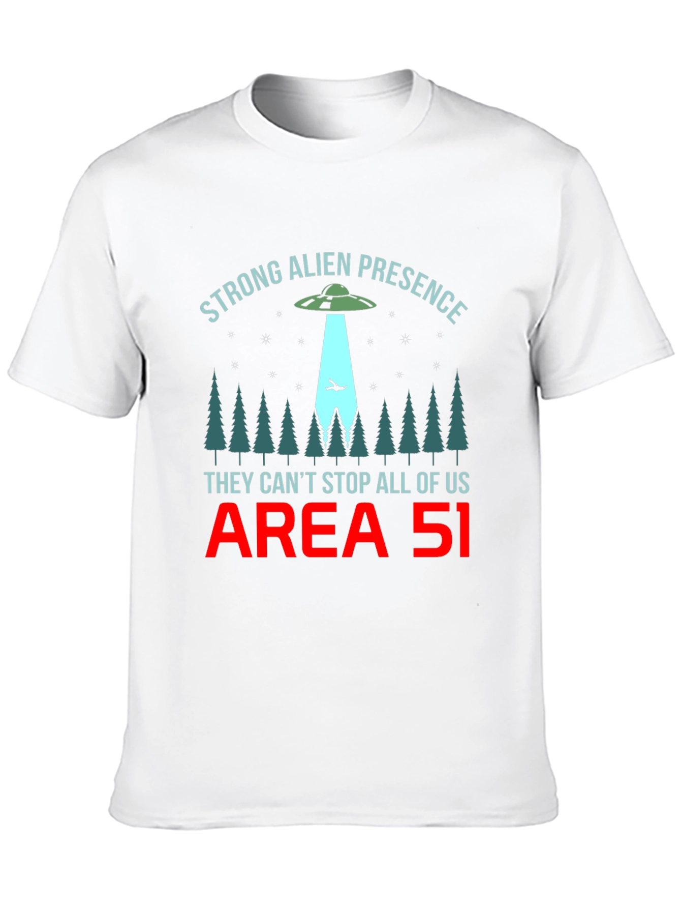 Strong Alien Presence T-Shirt Area 51 UFO Graphic Tee
