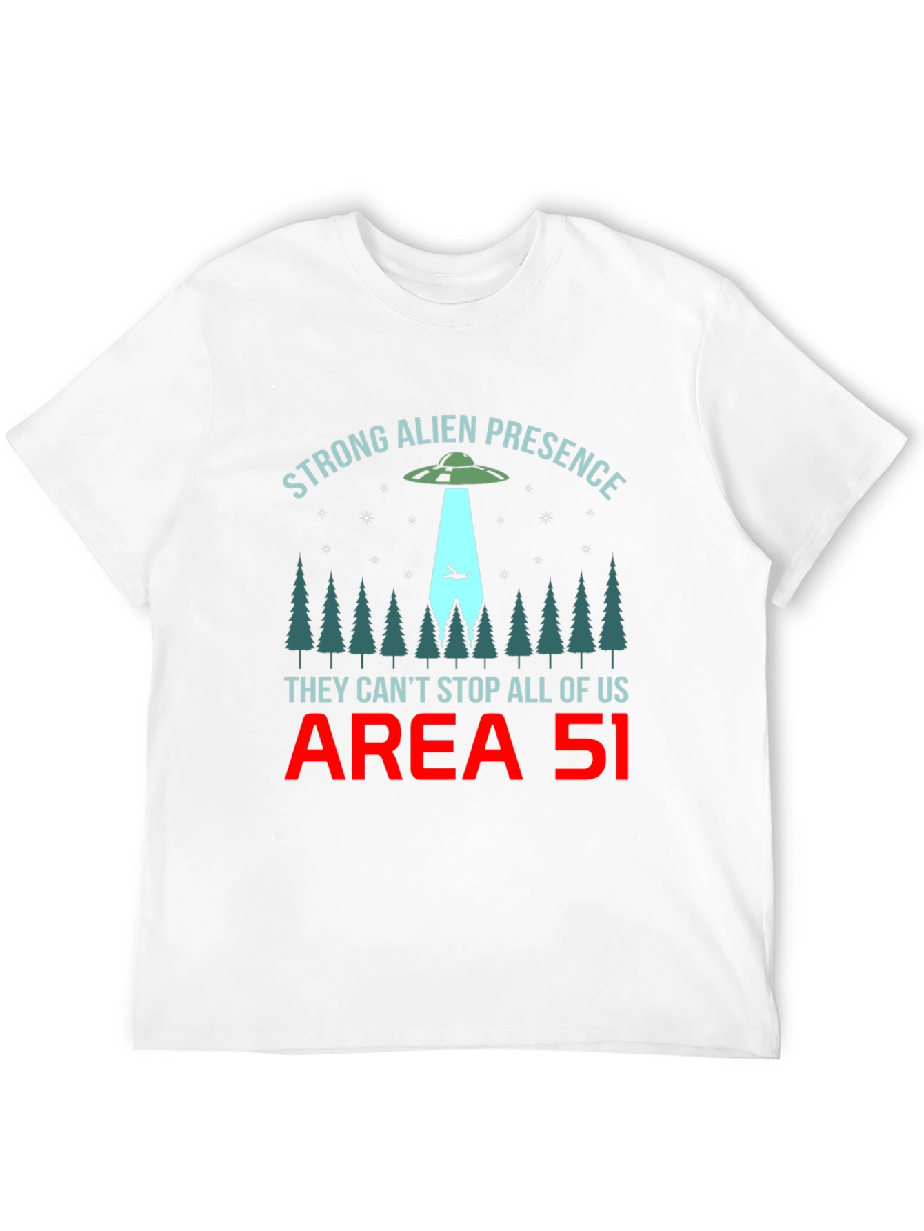Strong Alien Presence T-Shirt Area 51 UFO Graphic Tee