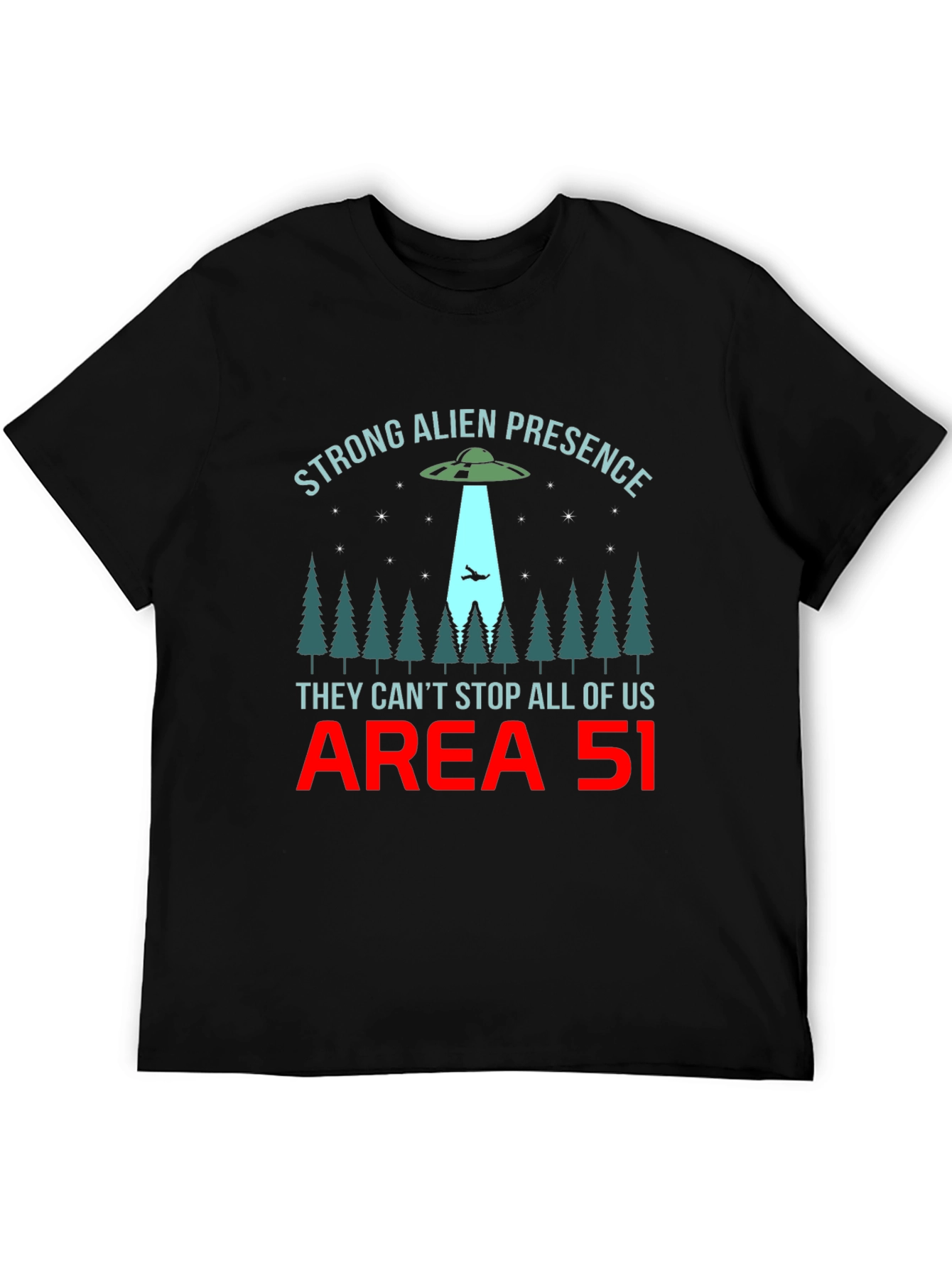 Strong Alien Presence T-Shirt Area 51 UFO Graphic Tee