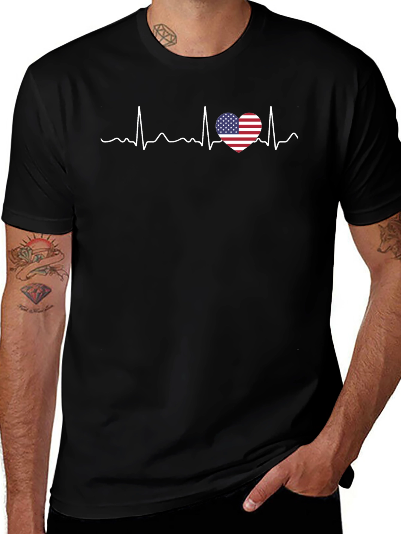 American Heartbeat Graphic T-Shirt