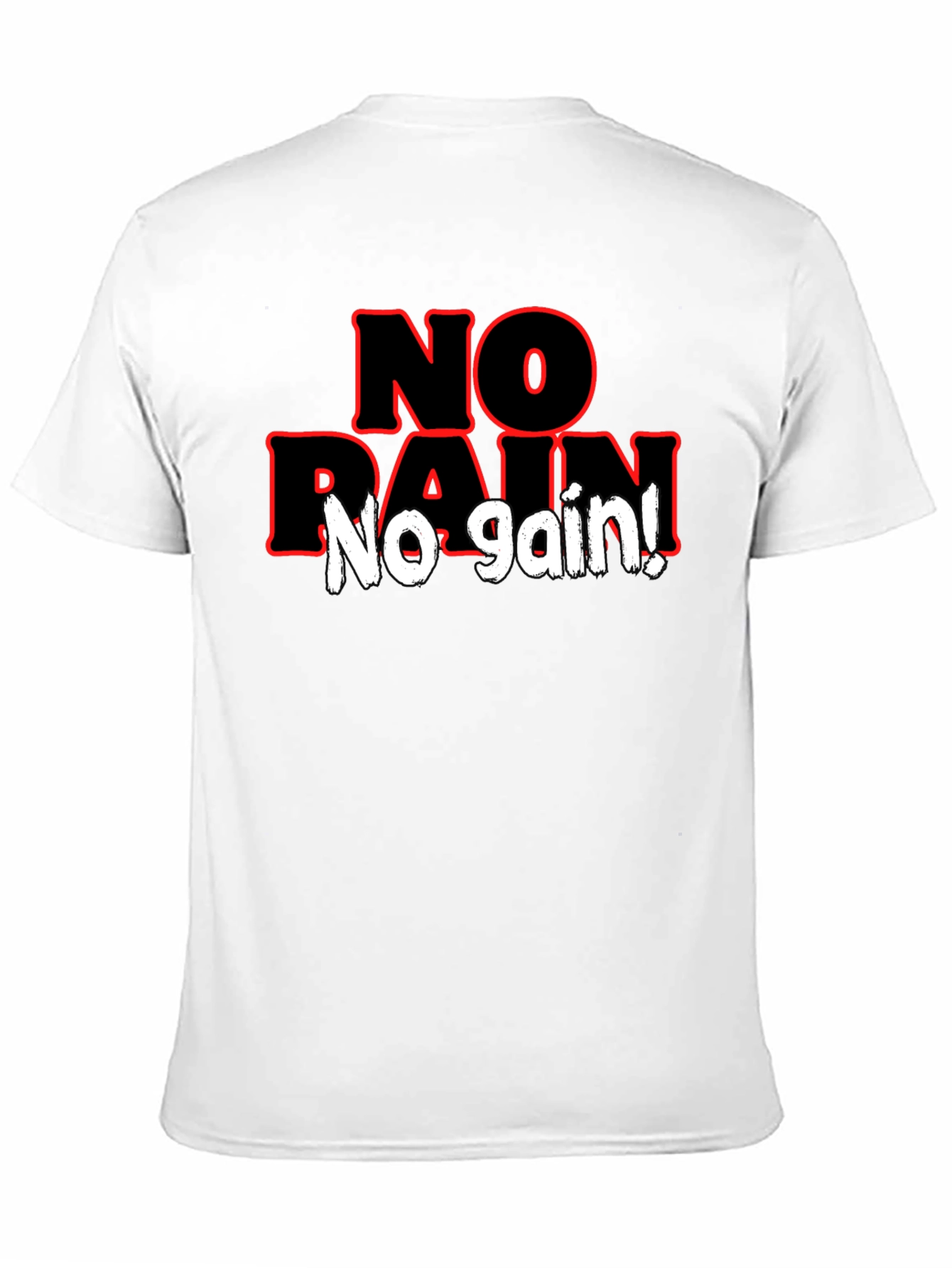 No Pain No Gain Black Graphic T-Shirt