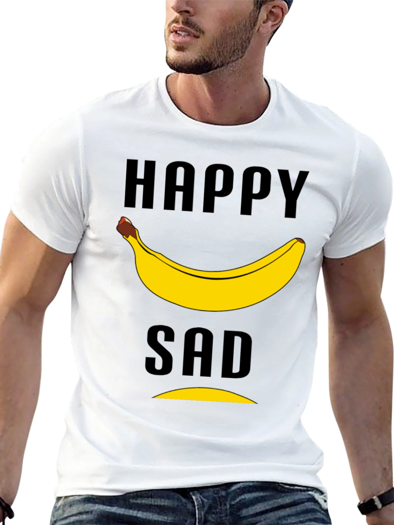Happy Sad Banana T-Shirt - Funny Graphic Tee