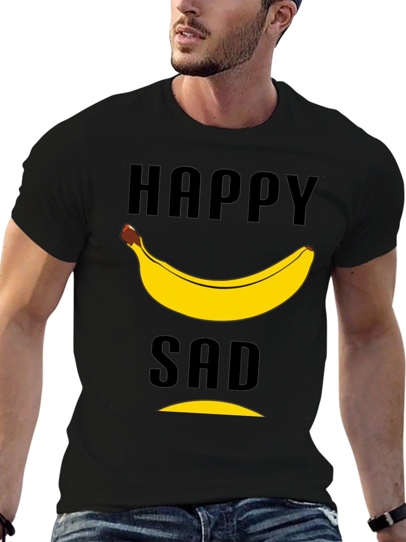 Happy Sad Banana T-Shirt - Funny Graphic Tee