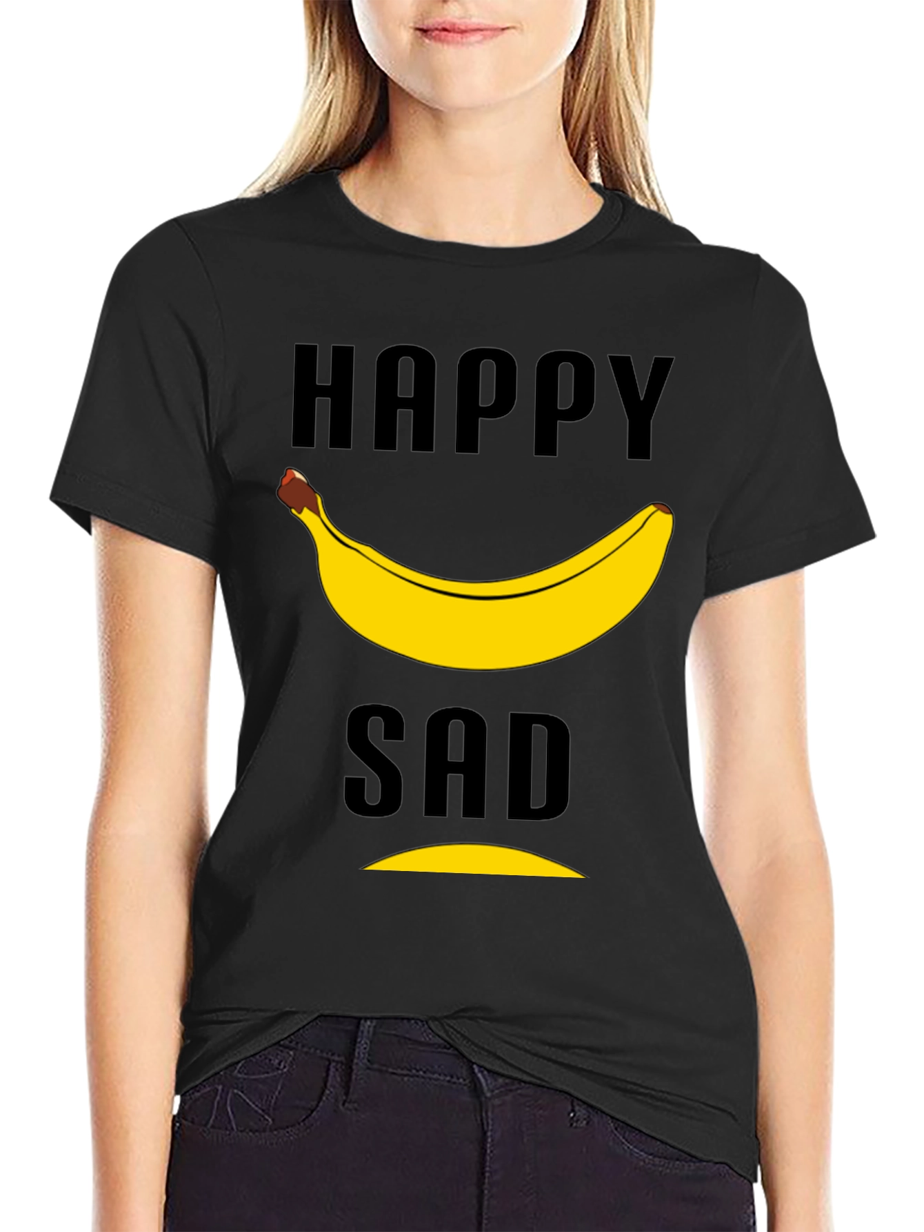 Happy Sad Banana T-Shirt - Funny Graphic Tee