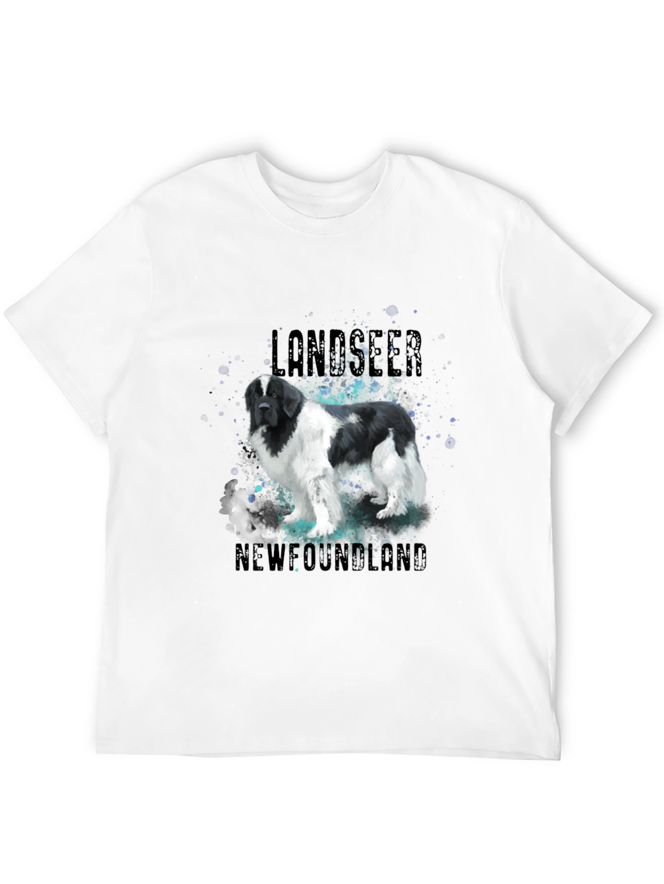 Landseer Newfoundland Dog Graphic T-Shirt