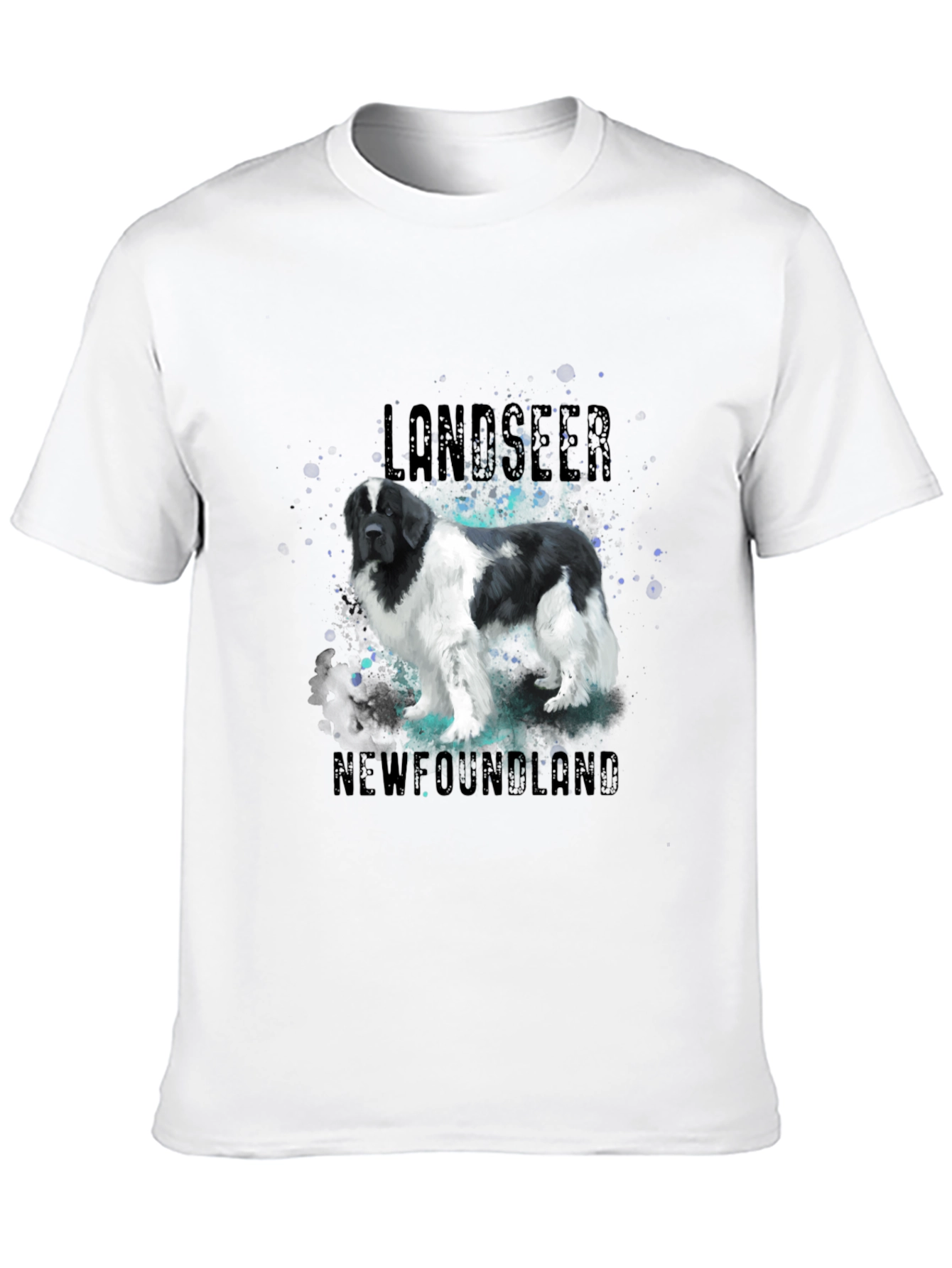 Landseer Newfoundland Dog Graphic T-Shirt