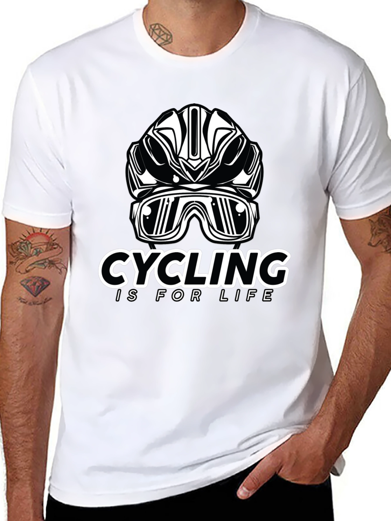 Cycling Is For Life Black T-Shirt