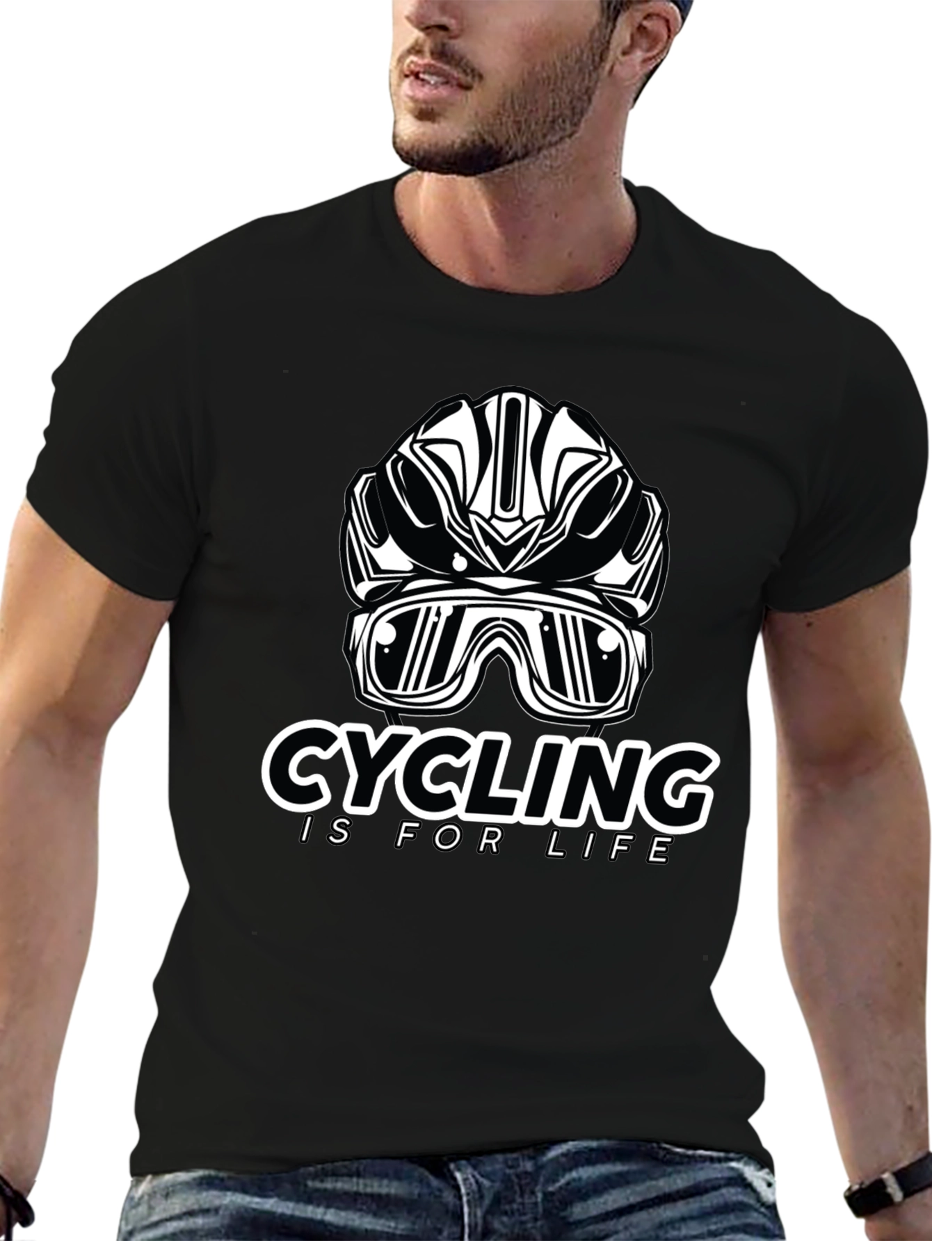 Cycling Is For Life Black T-Shirt