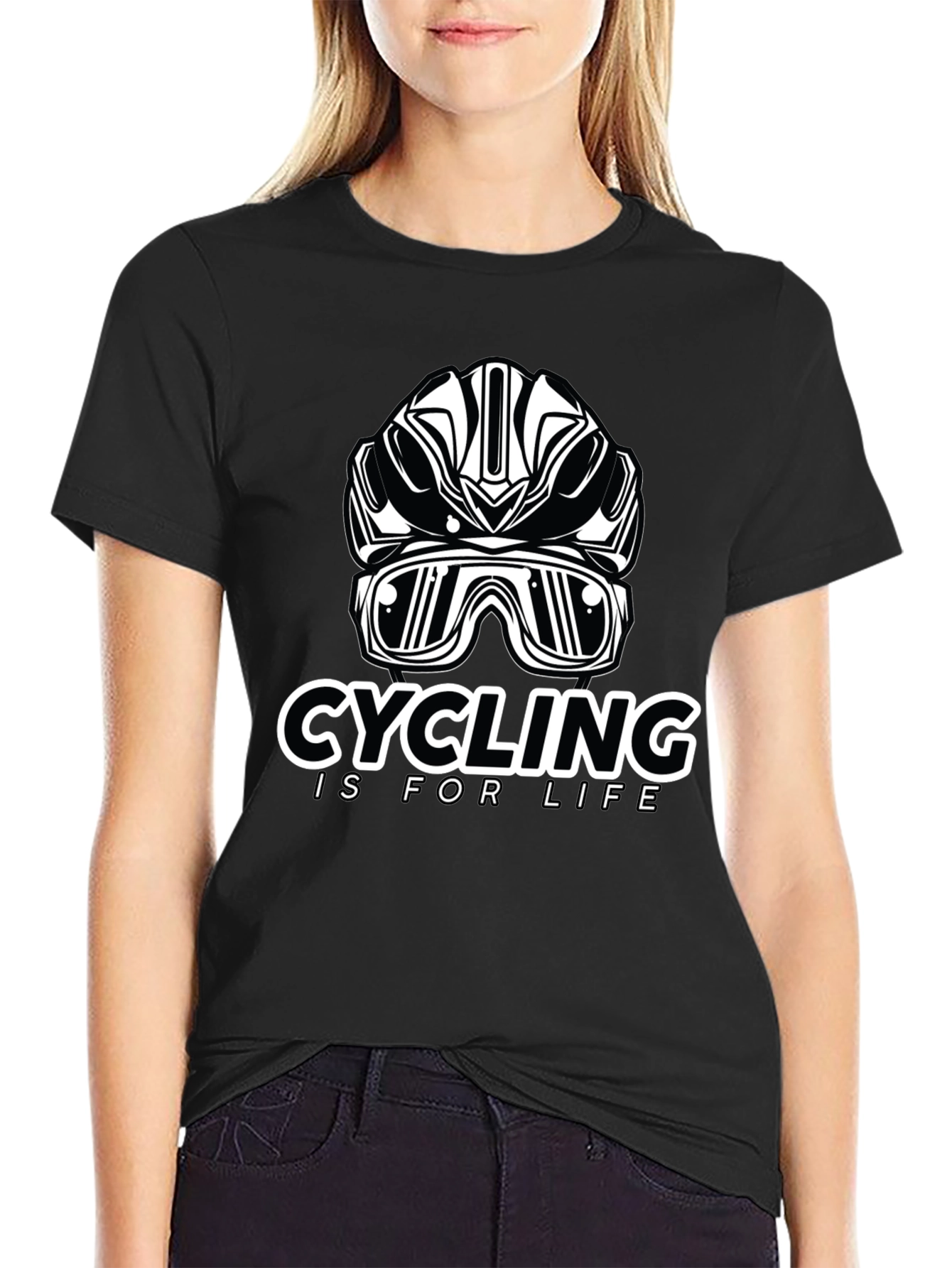 Cycling Is For Life Black T-Shirt