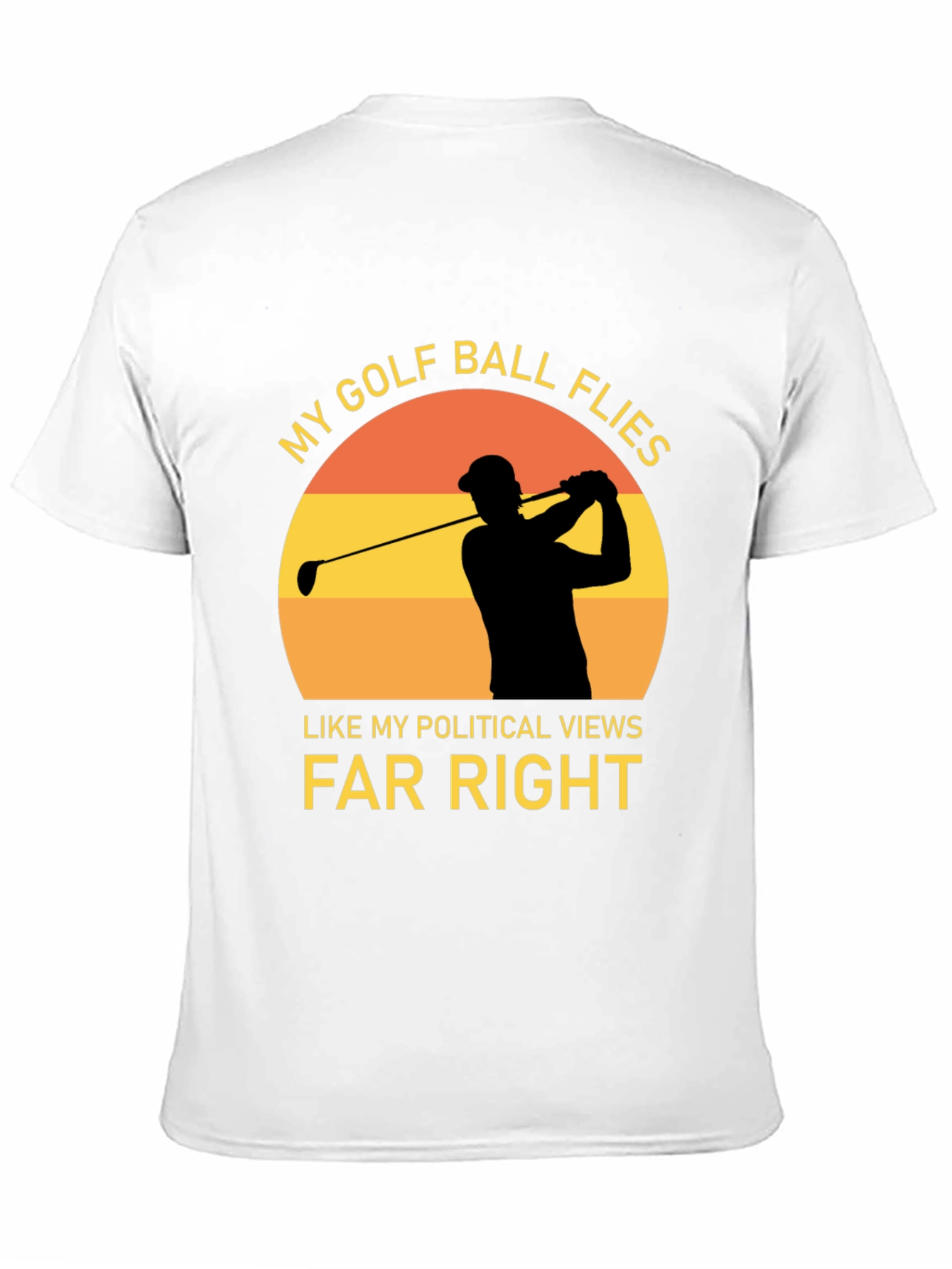 Golf Ball Flies Far Right Graphic Tee