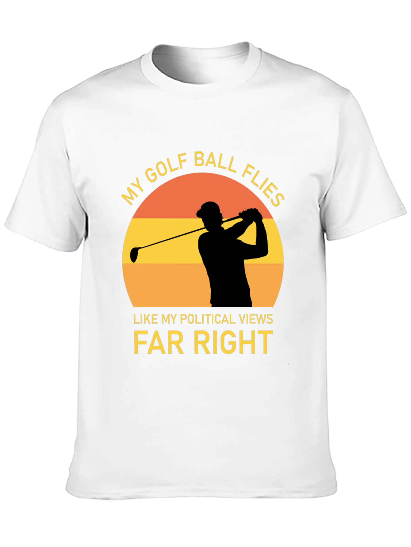 Golf Ball Flies Far Right Graphic Tee