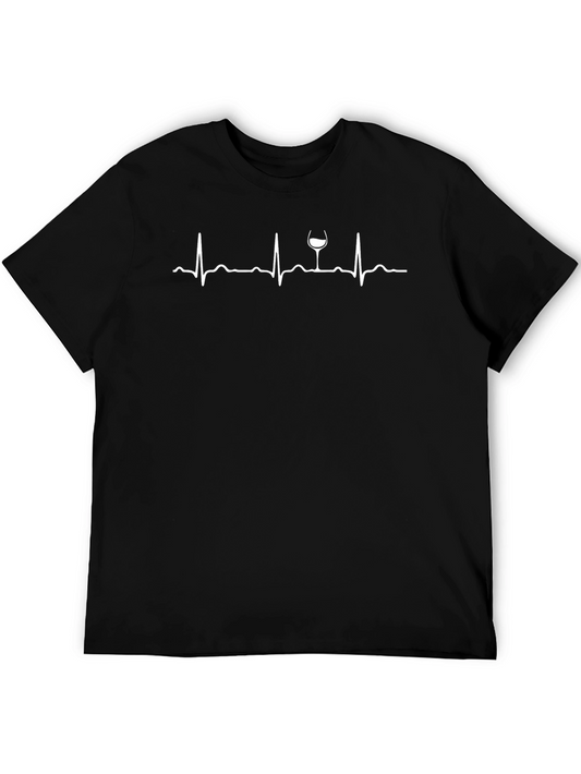 Wine Lover Heartbeat T-Shirt