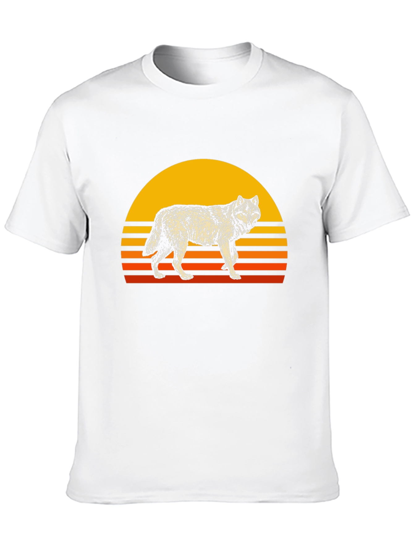 Retro Wolf Graphic Tee - Black