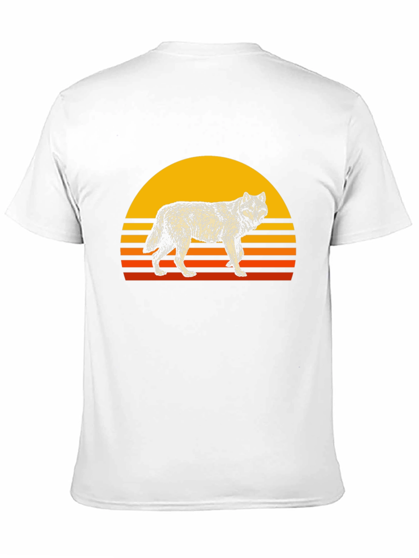 Retro Wolf Graphic Tee - Black