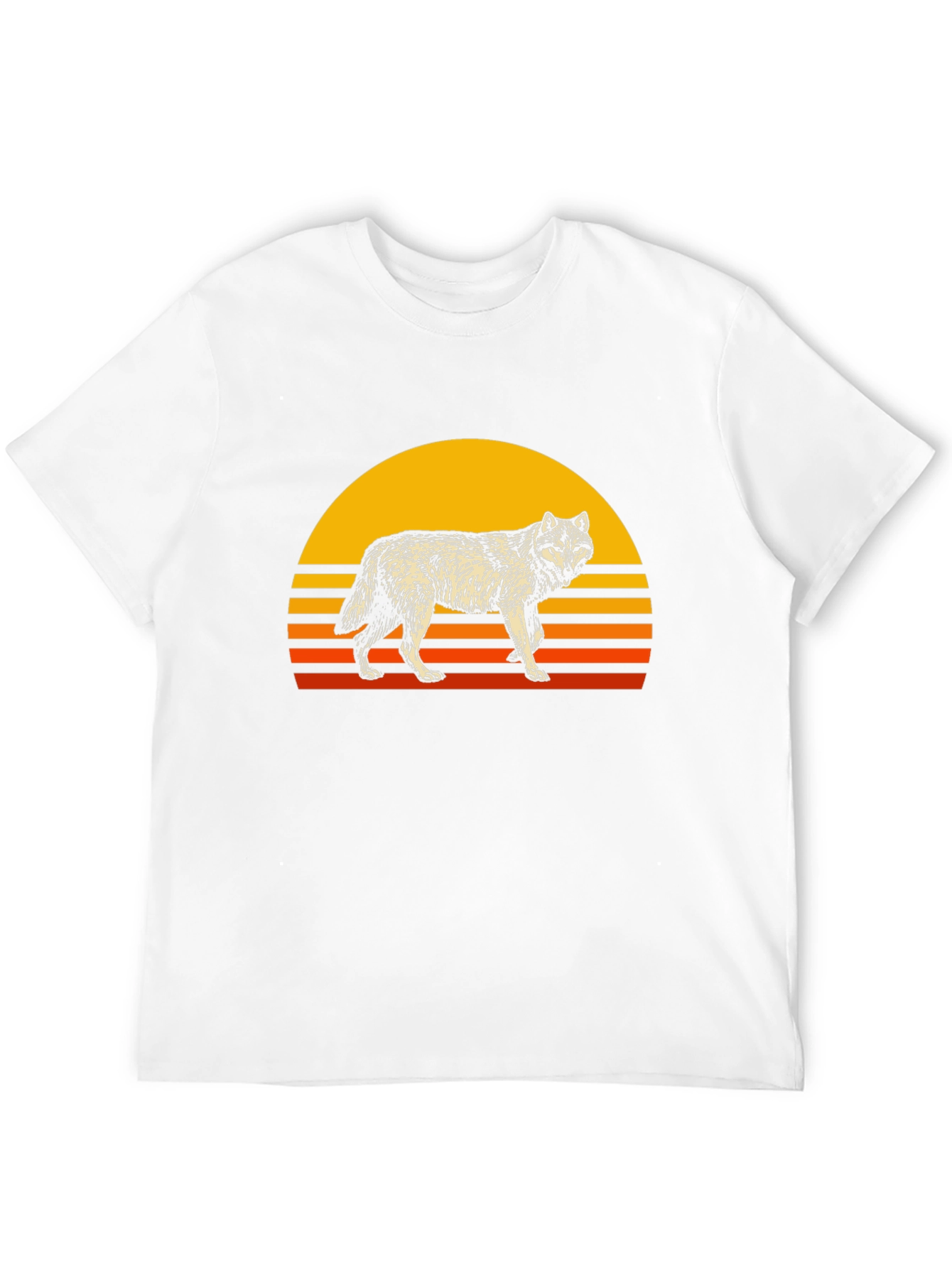 Retro Wolf Graphic Tee - Black