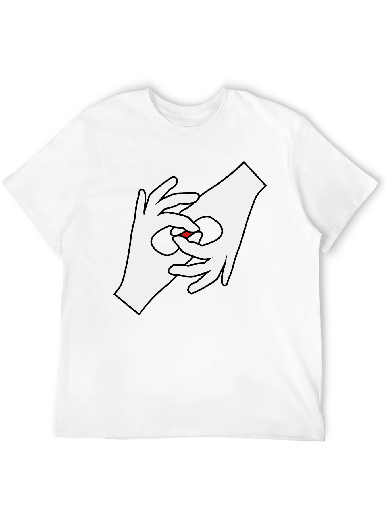 Hand Sign Language Love Heart T-Shirt - Black