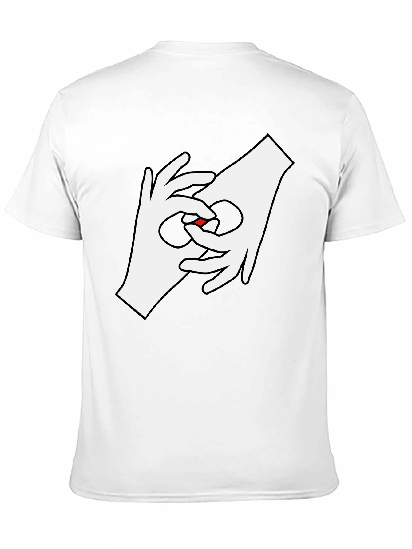 Hand Sign Language Love Heart T-Shirt - Black