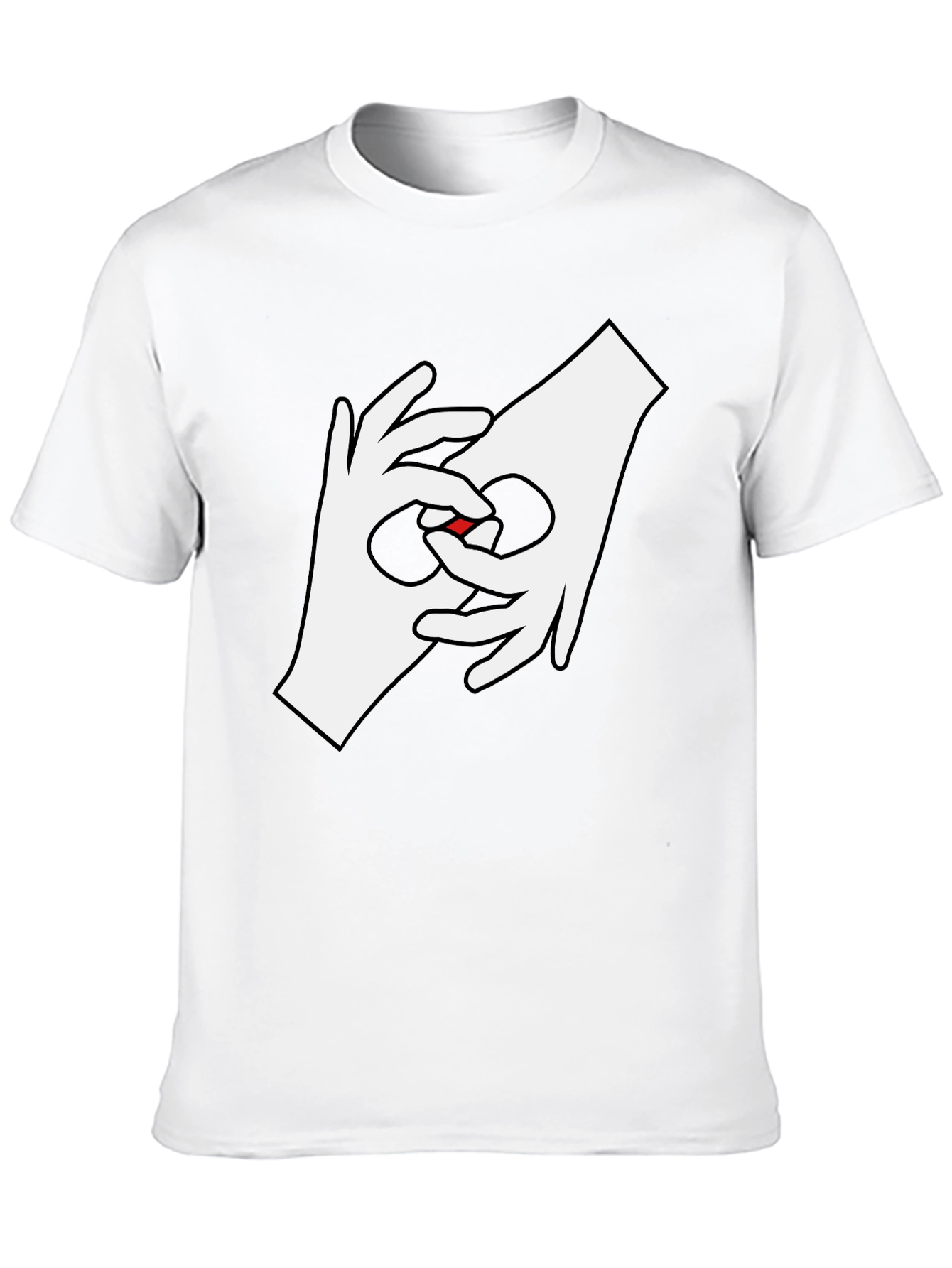 Hand Sign Language Love Heart T-Shirt - Black