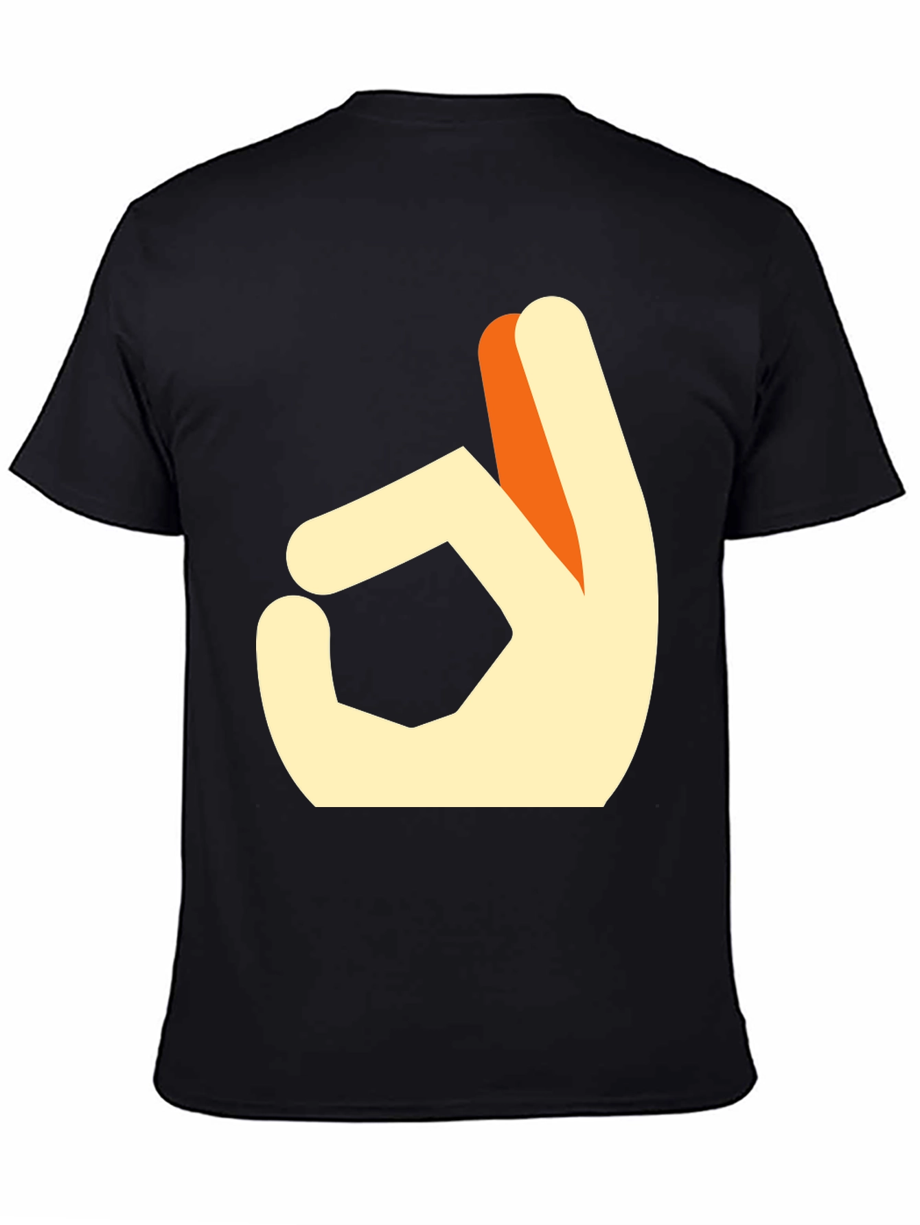 OK Hand Gesture Graphic Tee - Casual Cotton Shirt