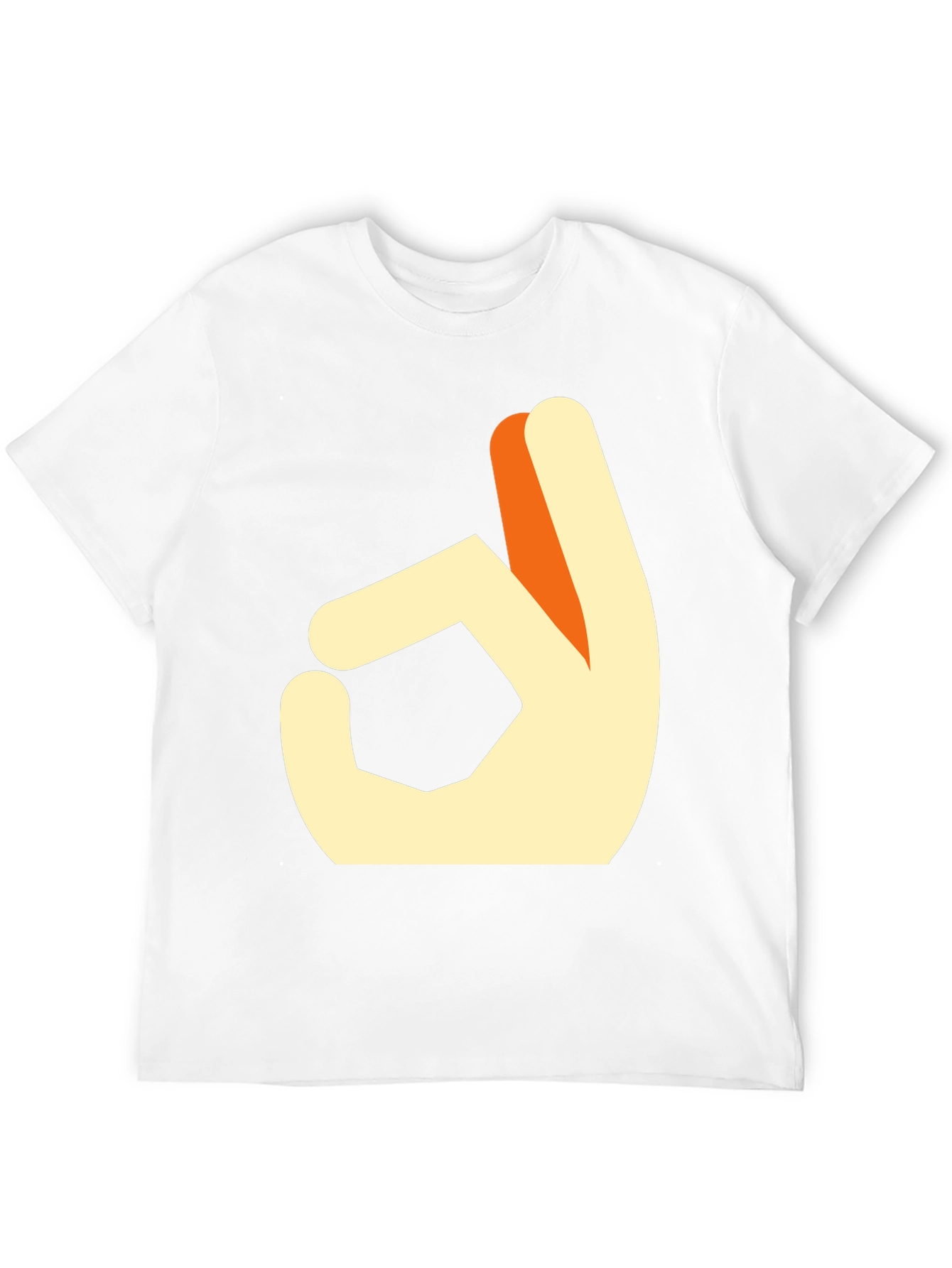 OK Hand Gesture Graphic Tee - Casual Cotton Shirt