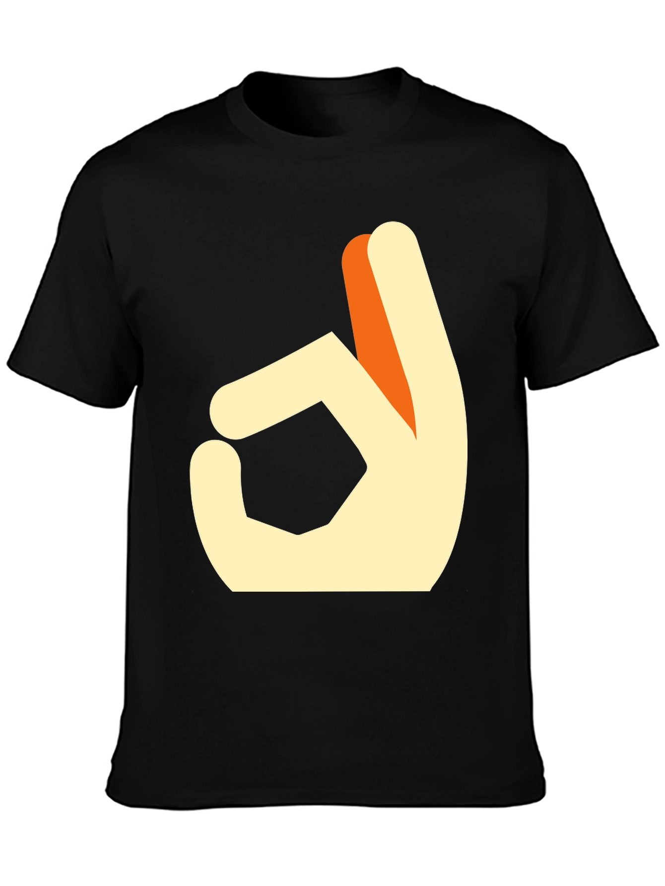 OK Hand Gesture Graphic Tee - Casual Cotton Shirt