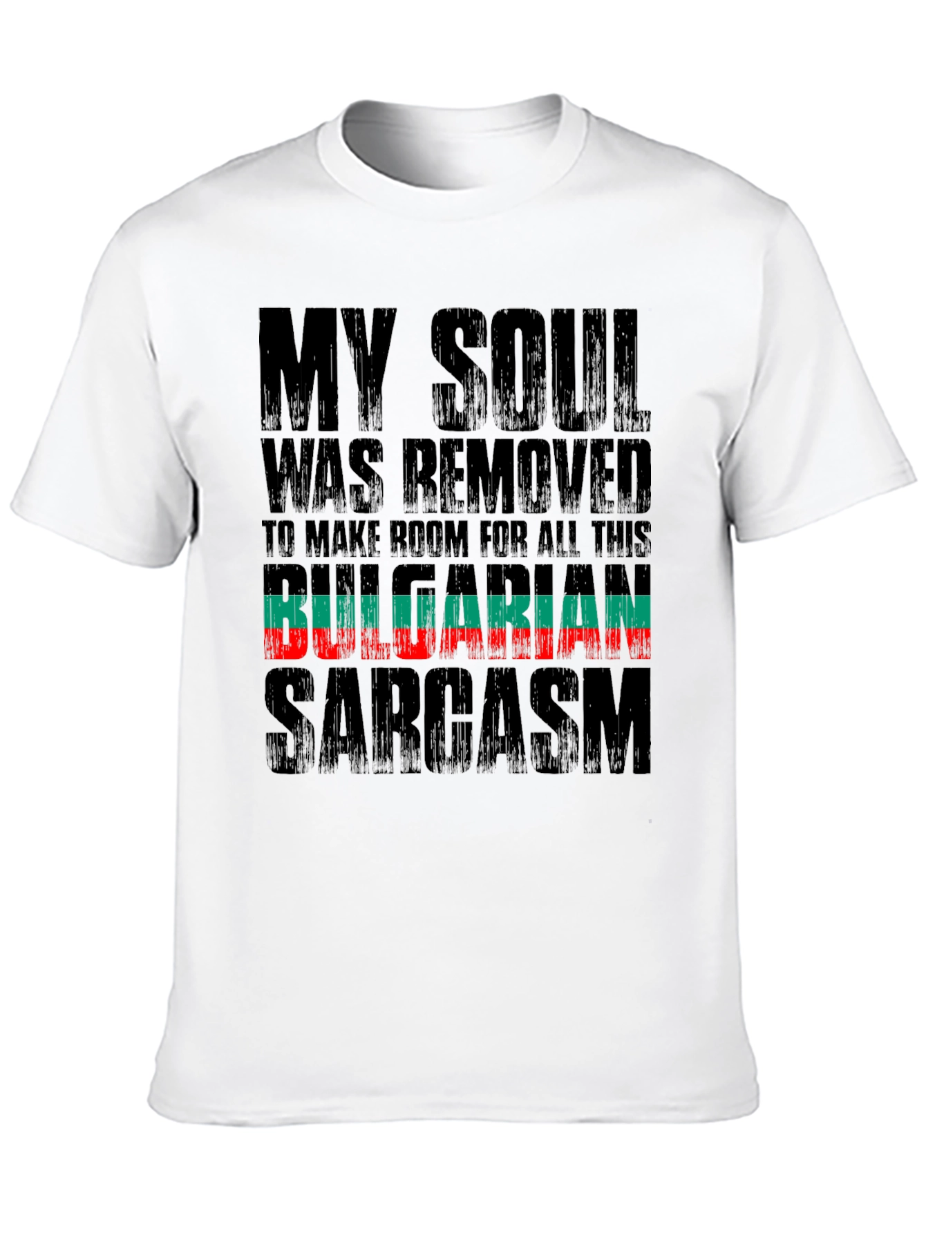 Bulgarian Sarcasm Graphic Tee - Black Cotton Shirt