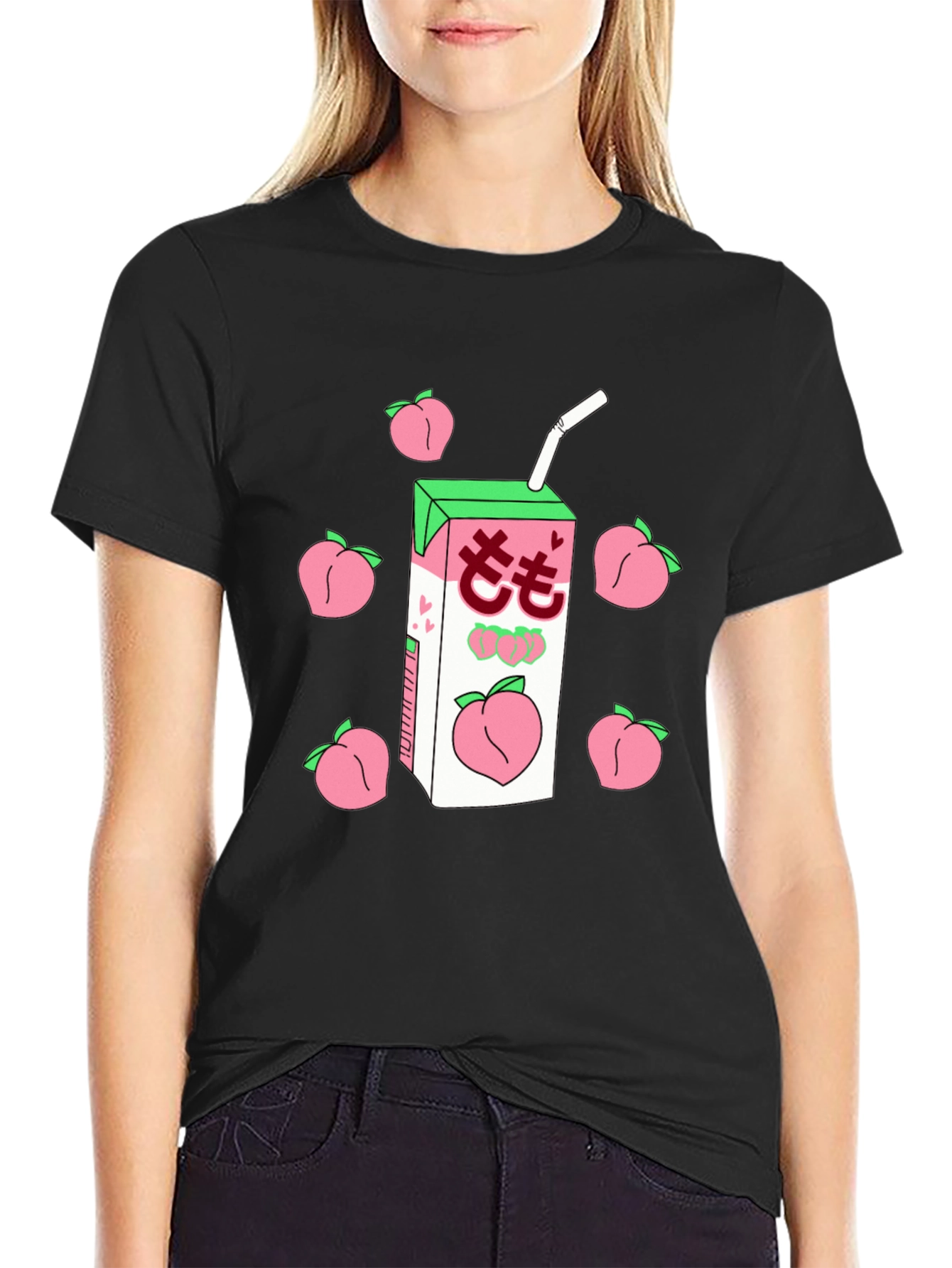 Peach Juice Graphic Tee - Quirky & Fun