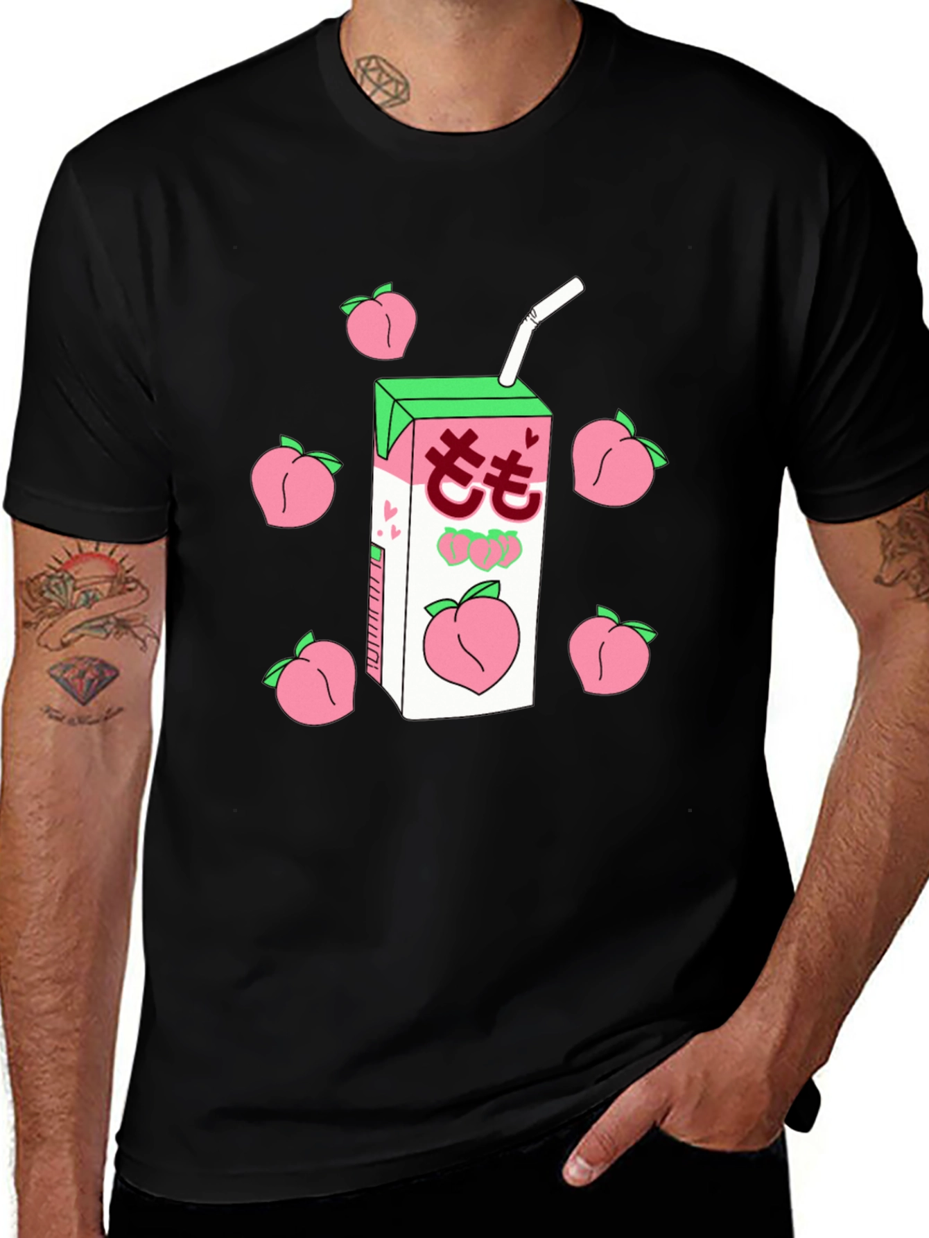 Peach Juice Graphic Tee - Quirky & Fun