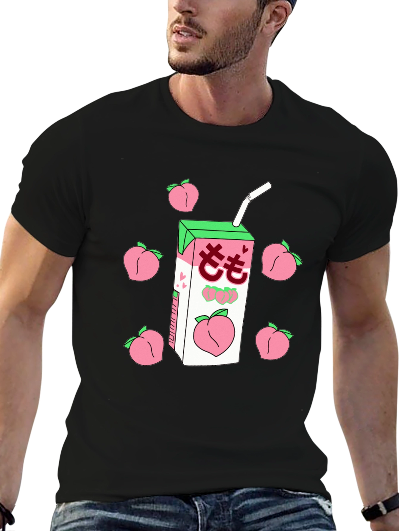 Peach Juice Graphic Tee - Quirky & Fun