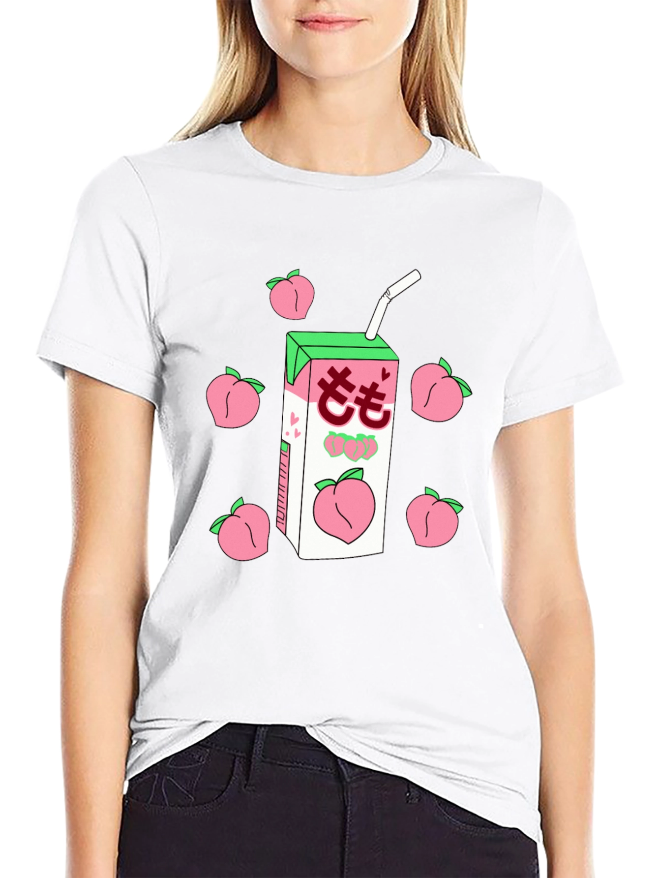 Peach Juice Graphic Tee - Quirky & Fun