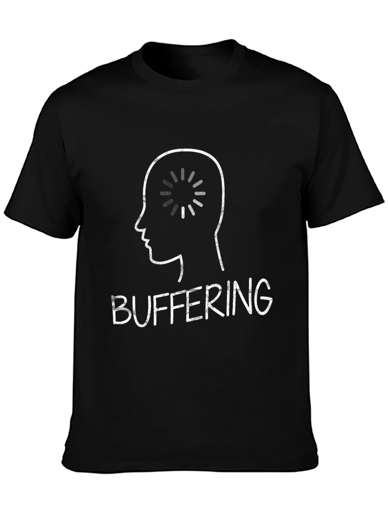 Buffering Brain Graphic Tee - Humorous Nerdy T-Shirt