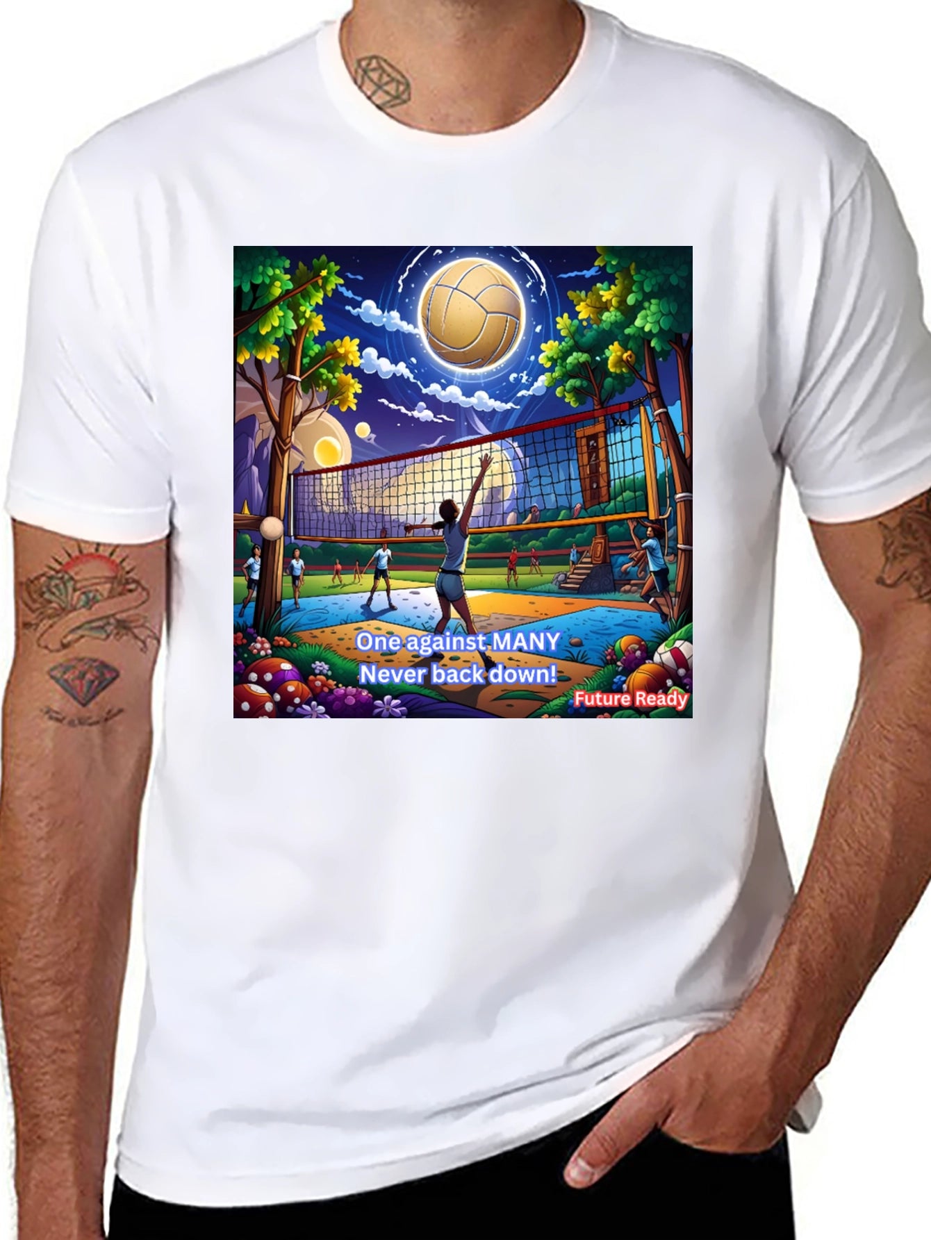 Volleyball Team Graphic T-Shirt