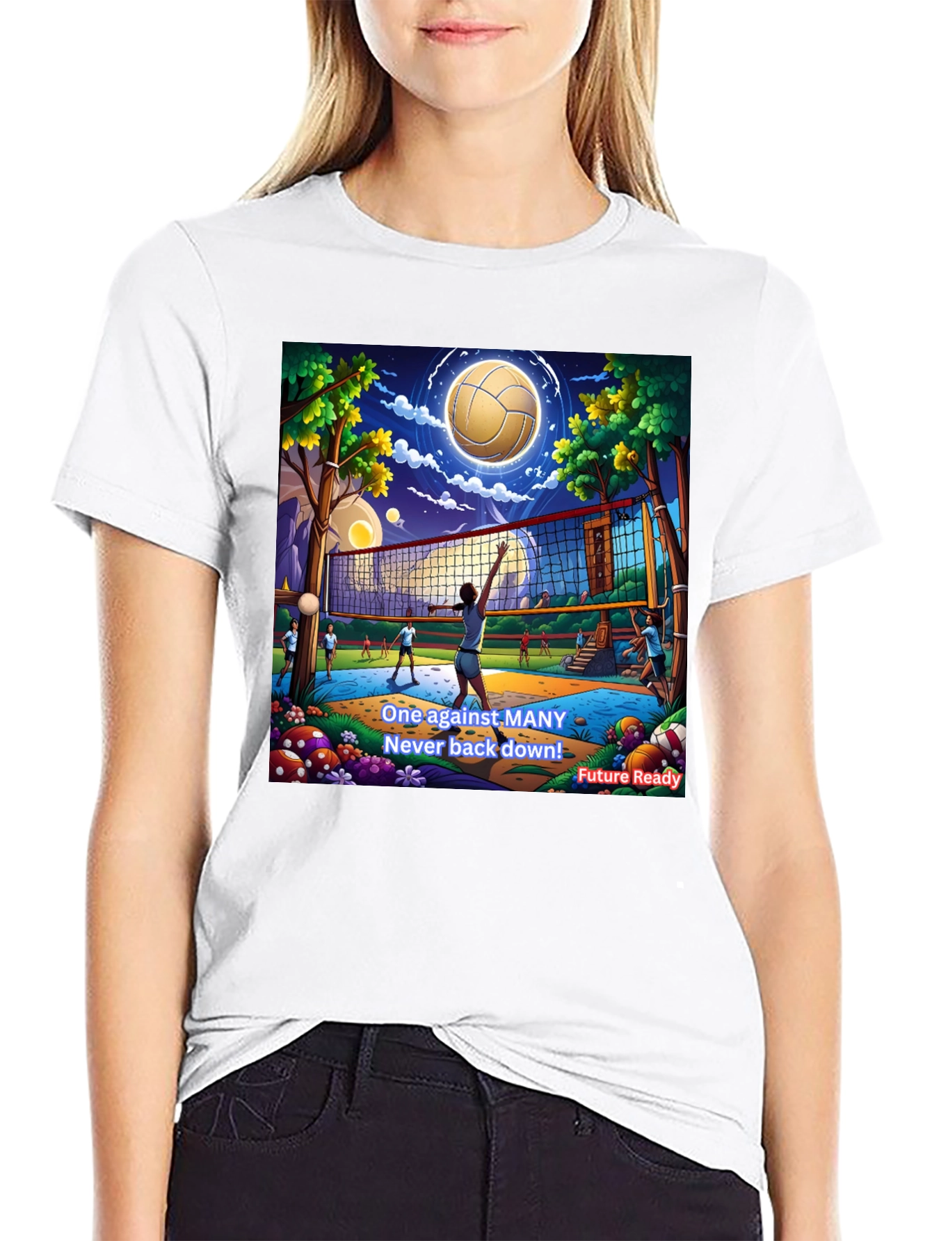 Volleyball Team Graphic T-Shirt