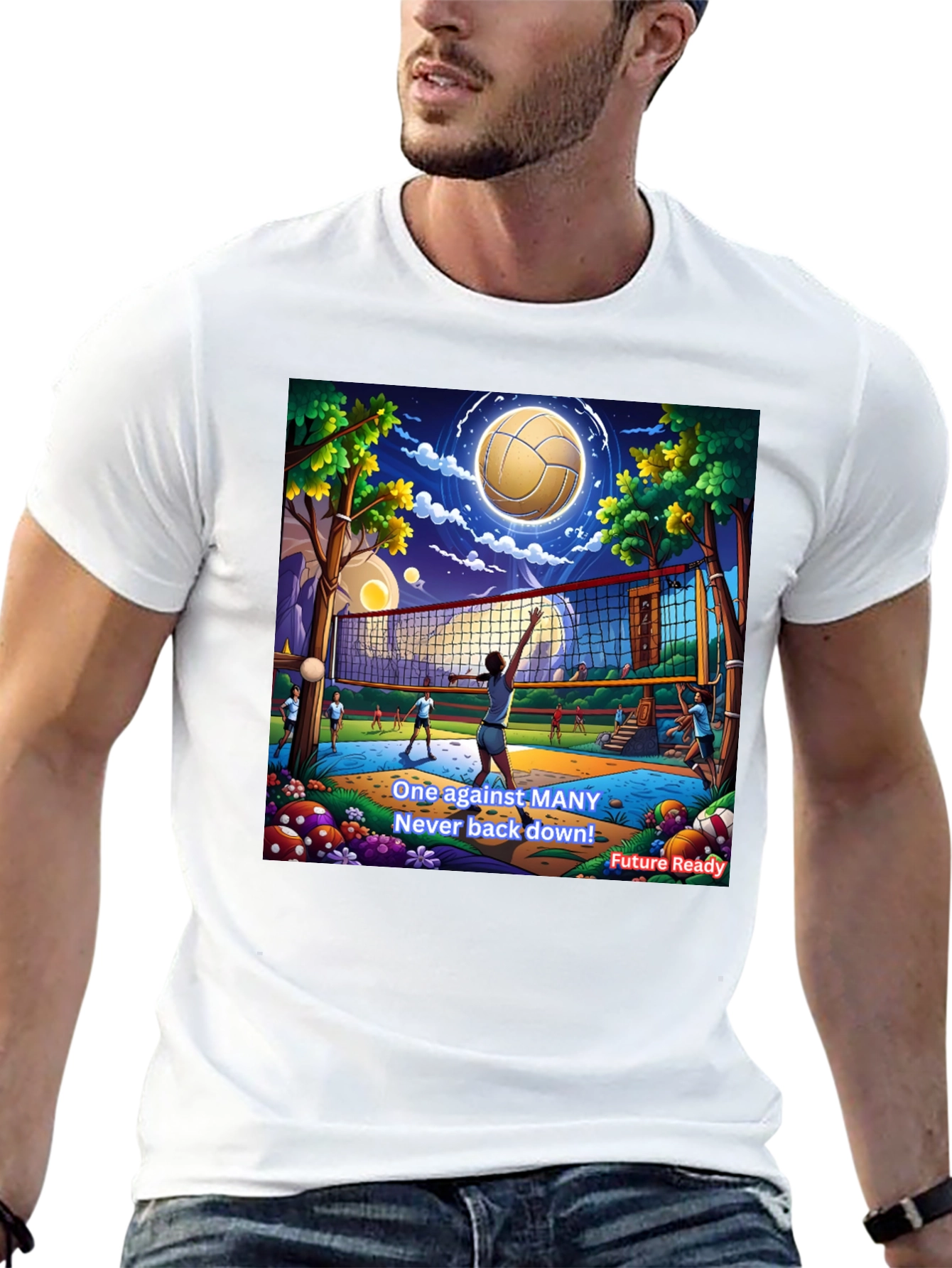 Volleyball Team Graphic T-Shirt