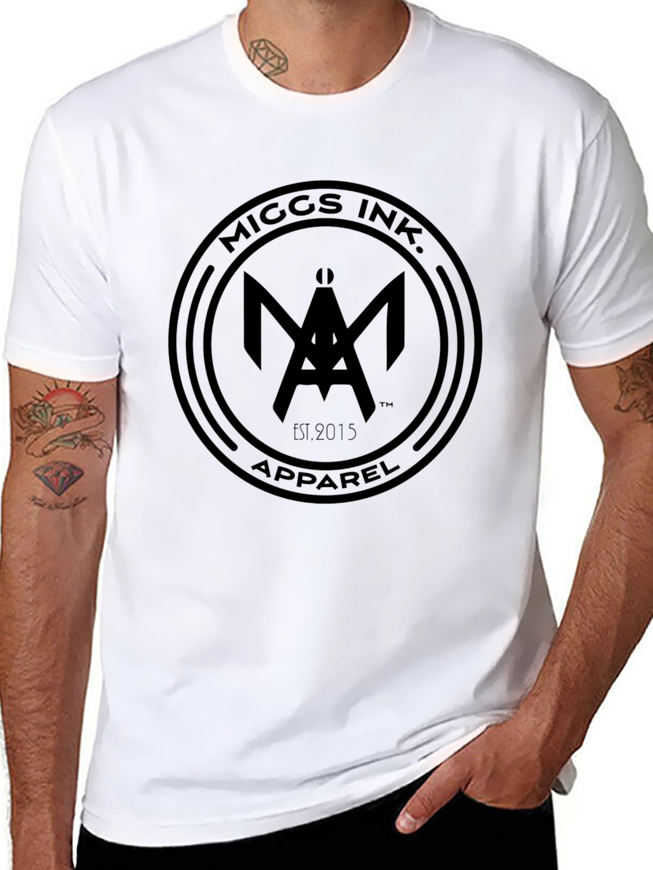 Miggs Ink. Apparel Black Graphic T-Shirt