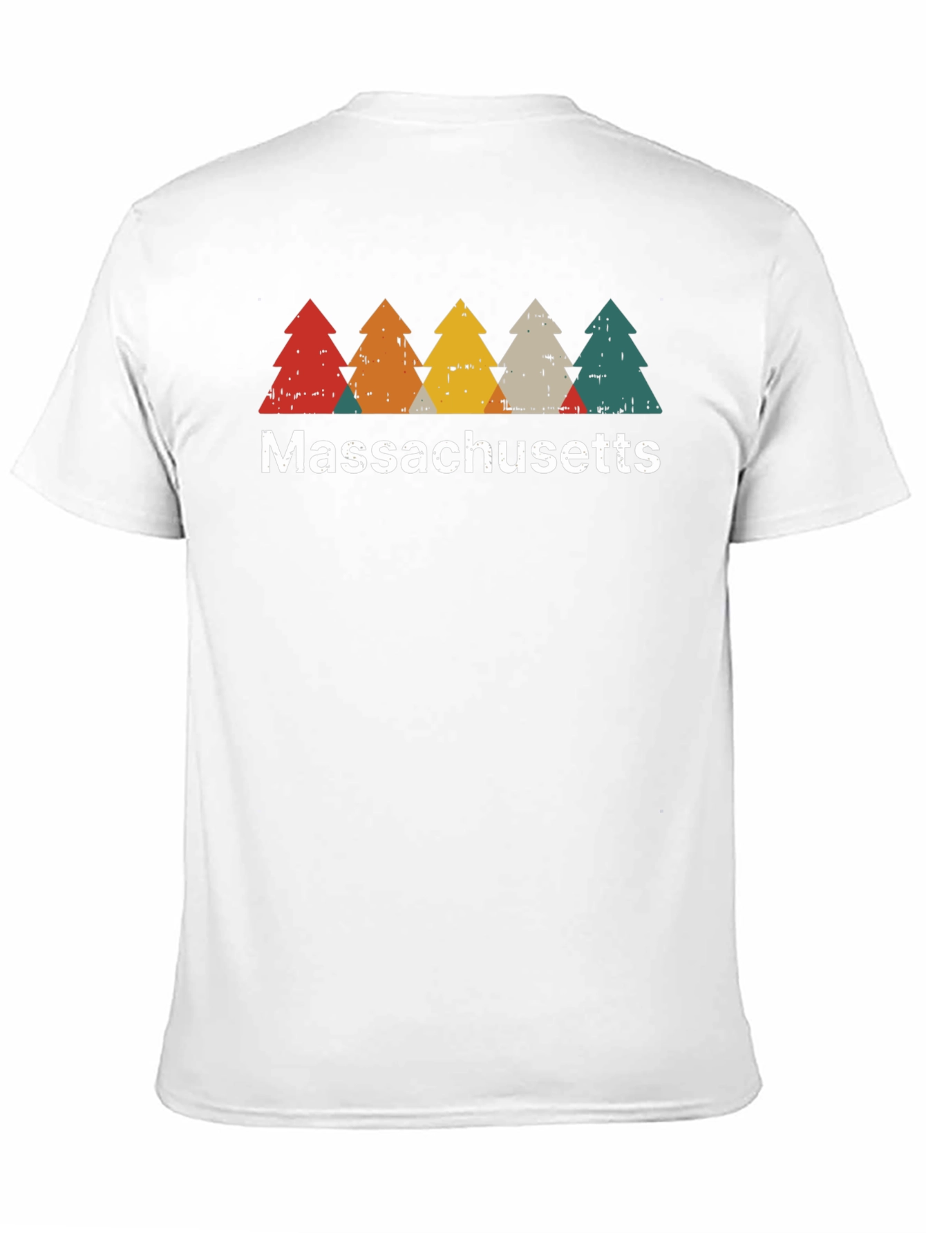 Massachusetts Retro Trees T-Shirt