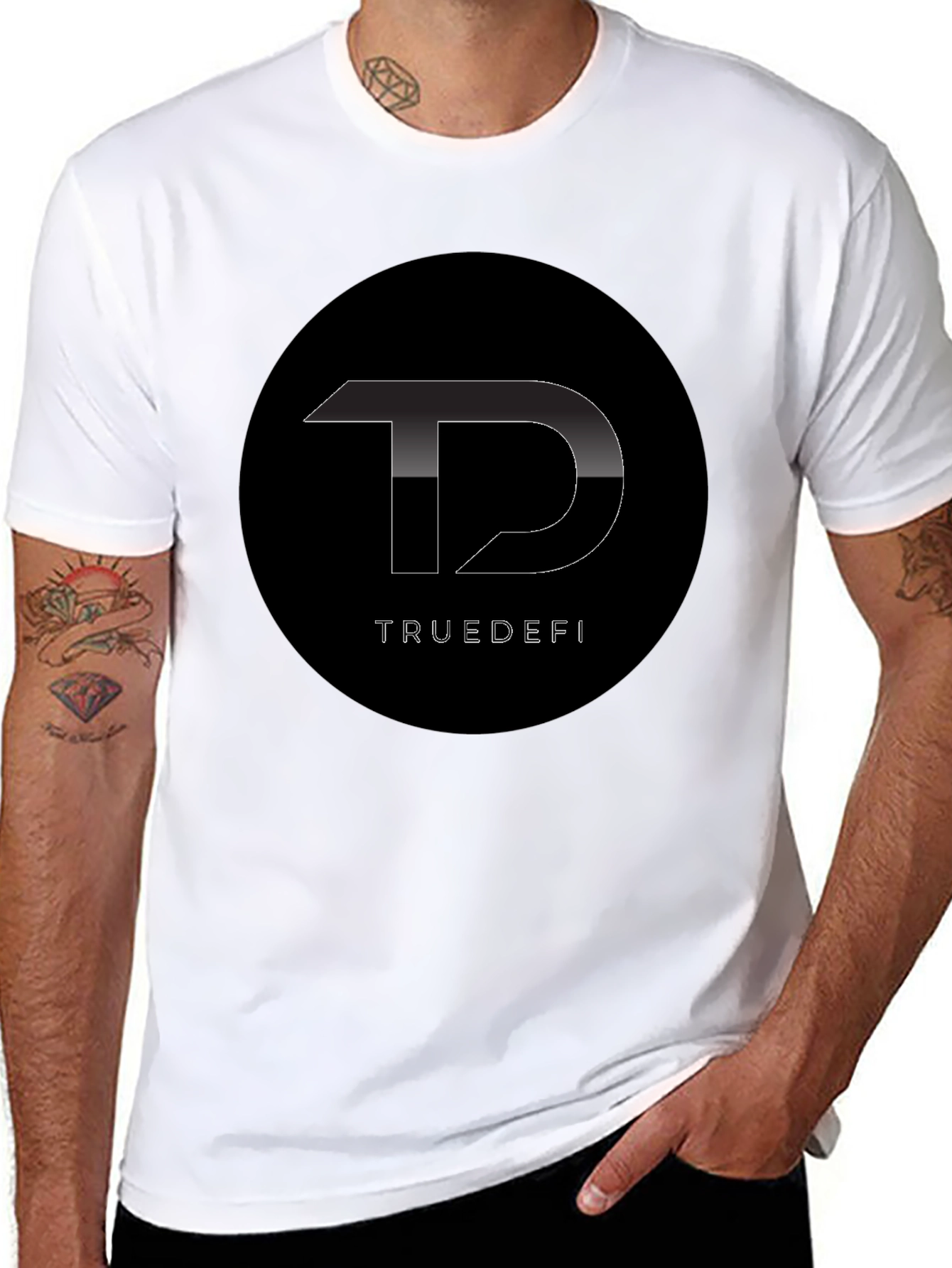 TrueDefi Black Graphic Tee