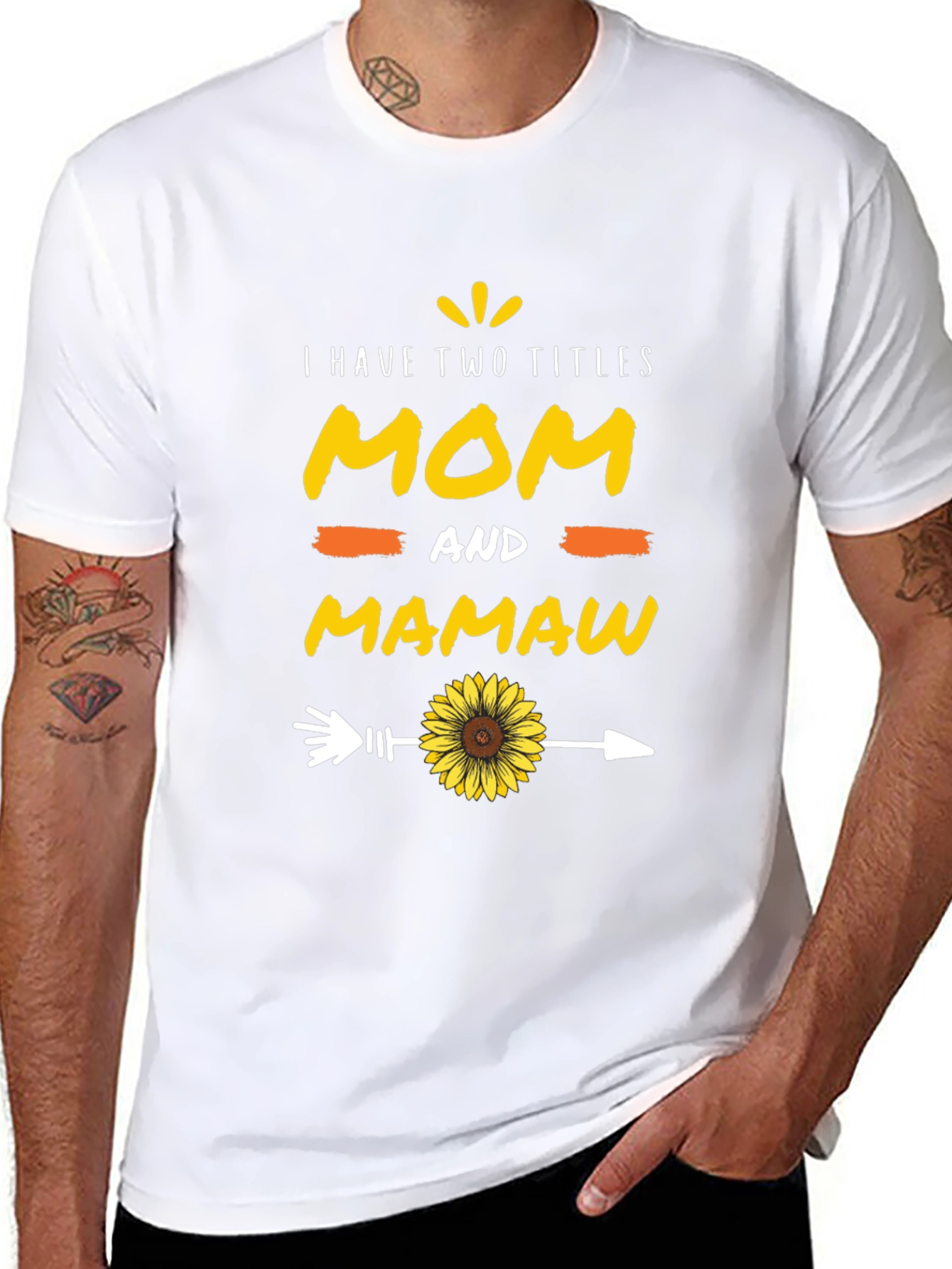 Mom and Mamaw T-Shirt - Sunflower Arrow Design