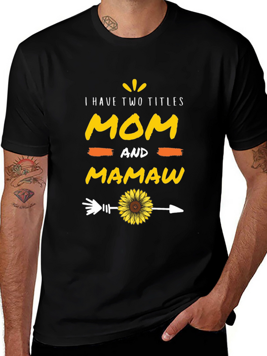 Mom and Mamaw T-Shirt - Sunflower Arrow Design