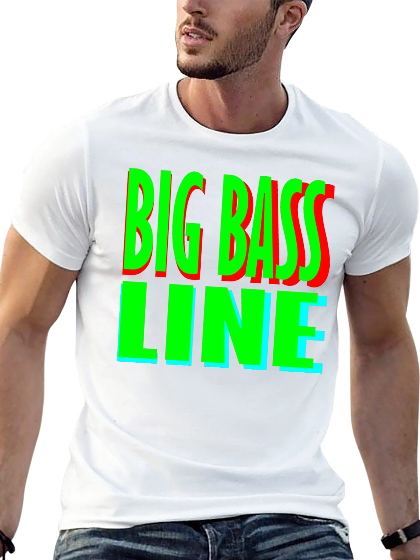 Big Bass Line Graphic Tee - Retro Music Shirt